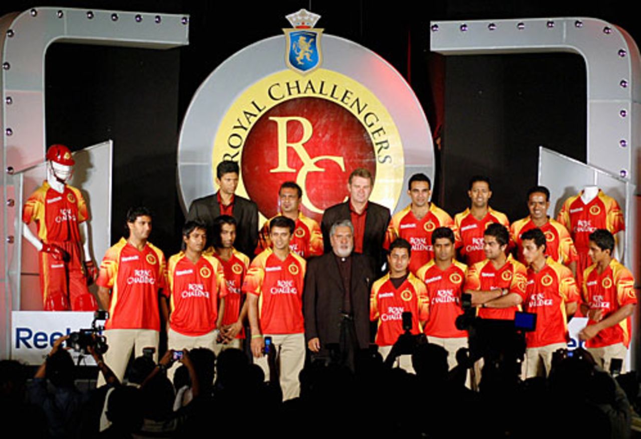 The team launch for the Bangalore Royal Challengers, Bangalore, March 13, 2008