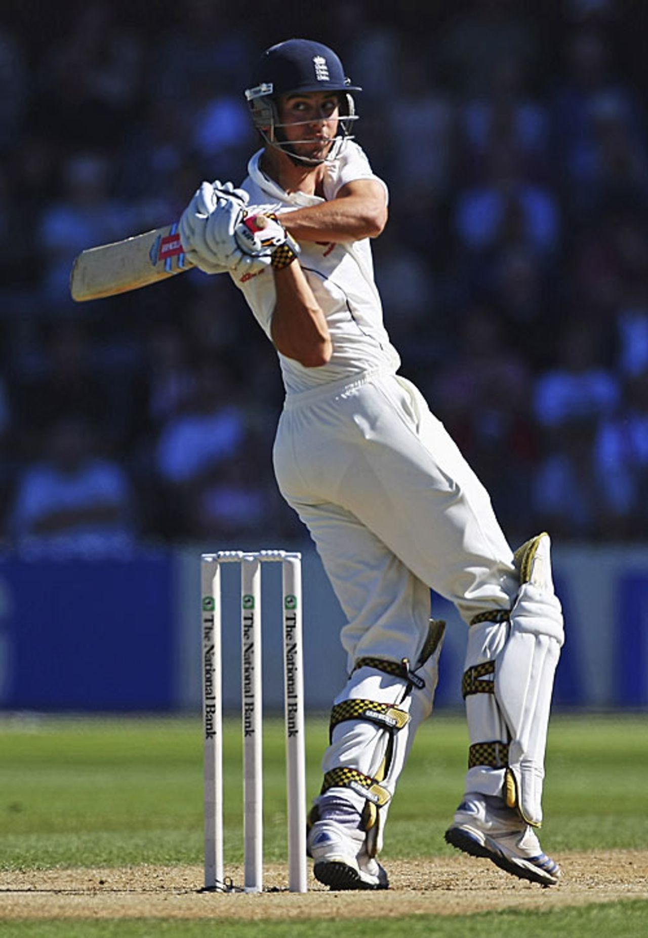 Alastair Cook mis-hooks for his first international six, New Zealand v England, 2nd Test, Wellington, March 15, 2008