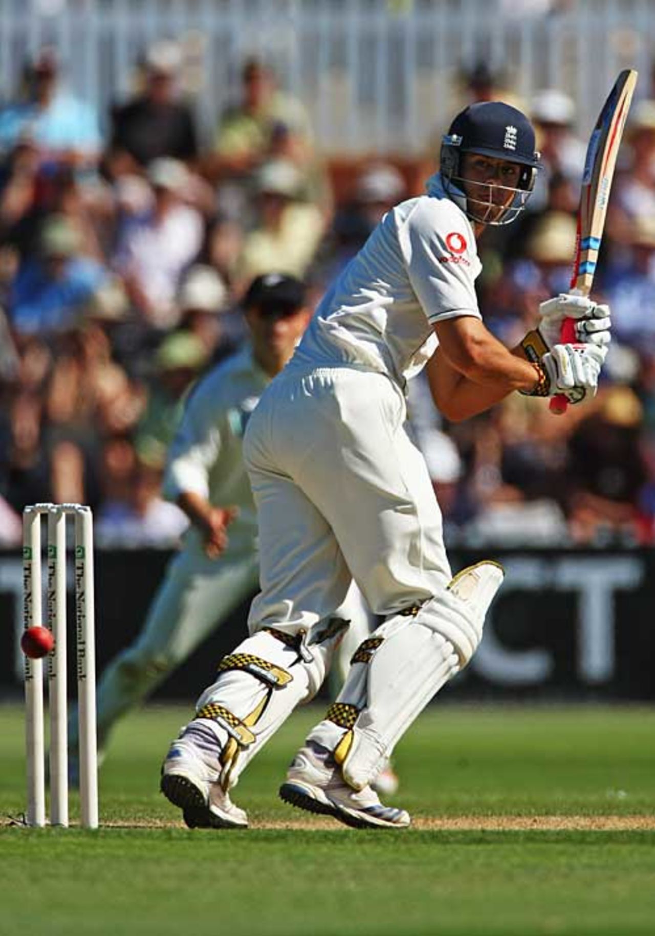 Alastair Cook flicks one fine during his half century, New Zealand v England, 2nd Test, Wellington, March 15, 2008