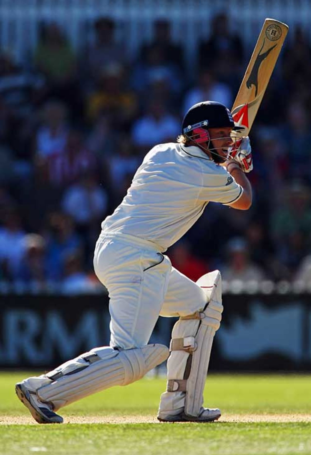 Ian Bell drives during his 41, New Zealand v England, 2nd Test, 3rd day, Wellington, March 15, 2008