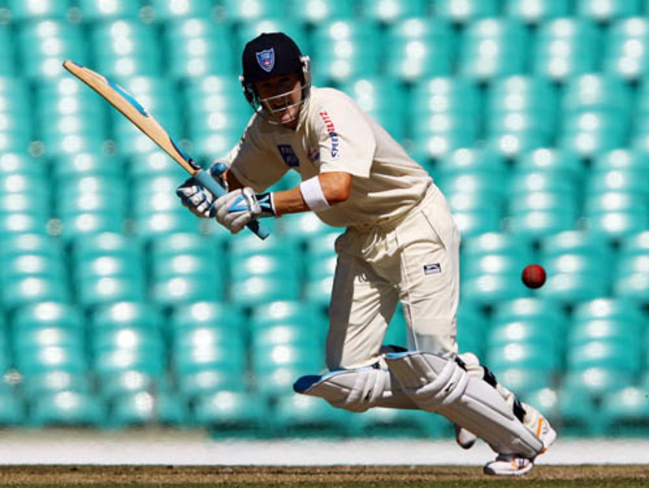 Michael Clarke pushes the ball toward midwicket, New South Wales v Victoria, Pura Cup final, Sydney, 1st day, March 15, 2008