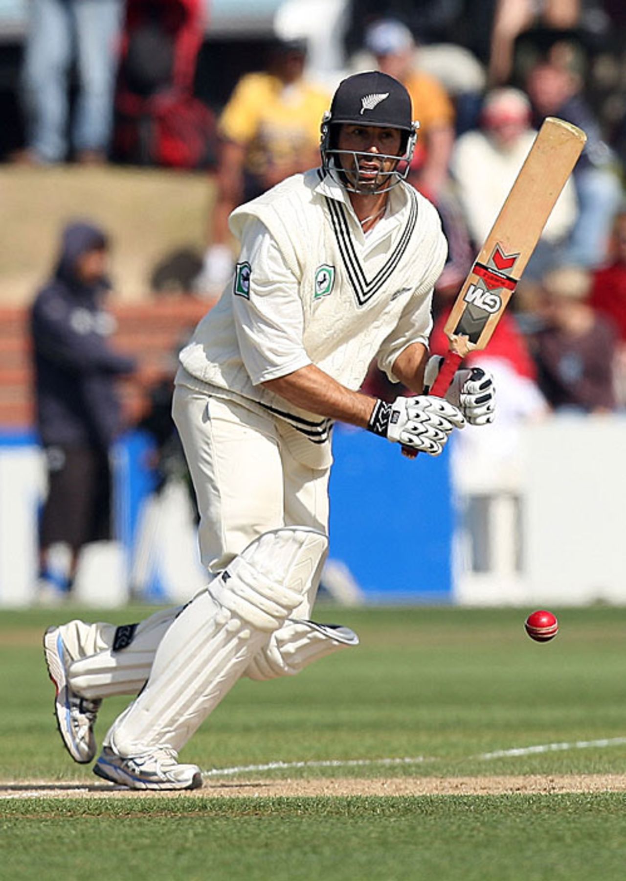 Stephen Fleming flicks one to leg, New Zealand v England, 2nd Test, 3rd day, Wellington, March 16, 2008