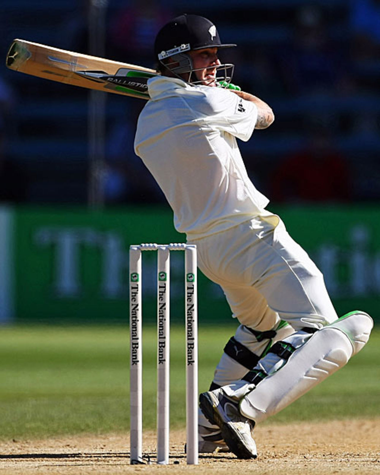 Brendon McCullum laces the most fierce of square cuts, New Zealand v England, 2nd Test, Wellington, March 17, 2008