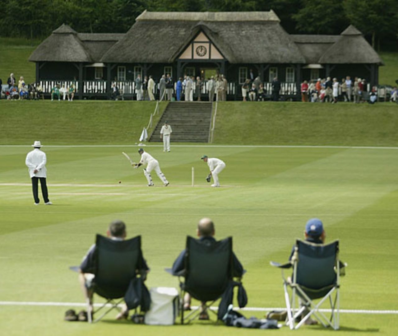 Sir Paul Getty's XI play the touring South Africans at Wormsley Park, June 23, 2003