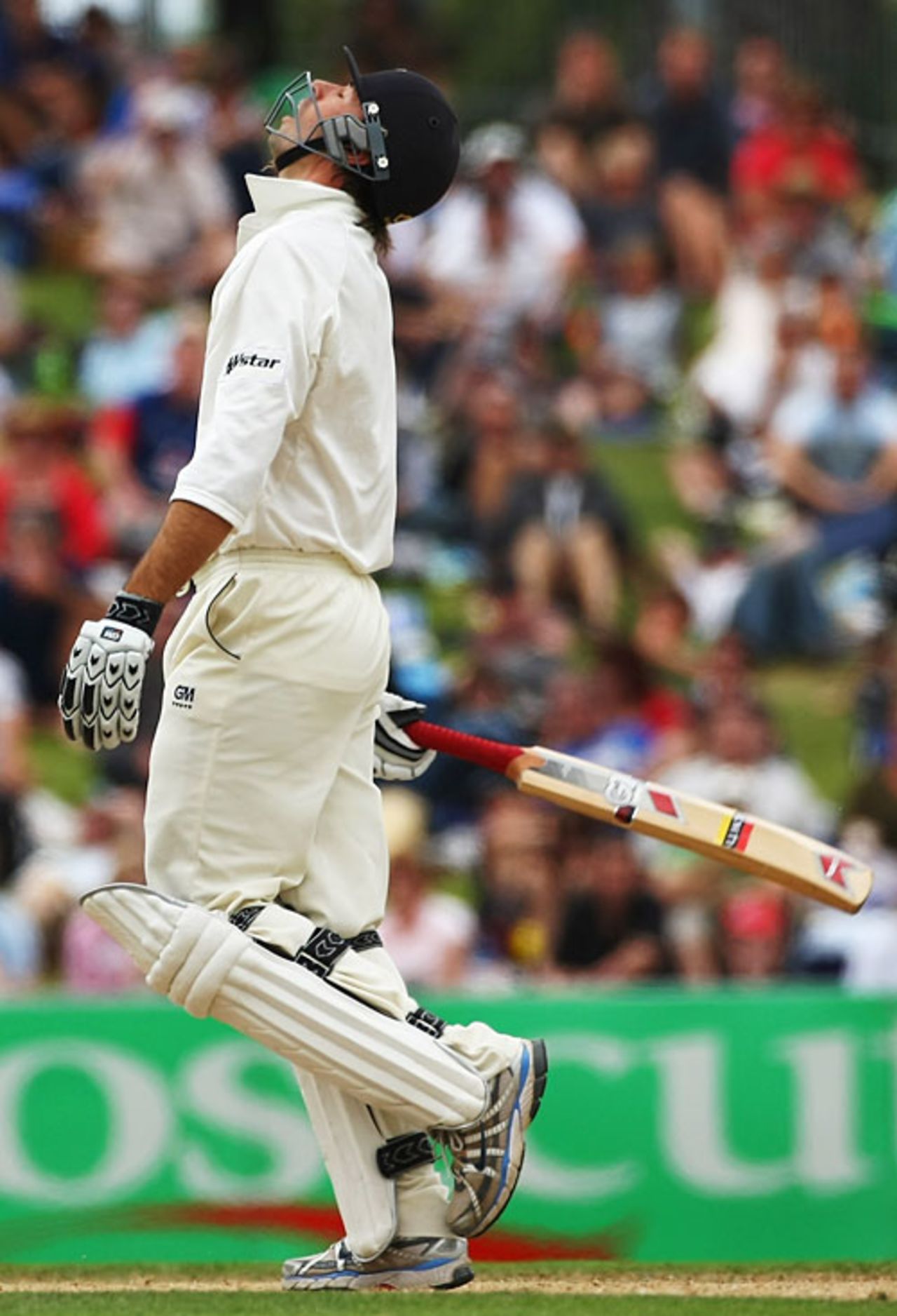 Stephen Fleming looks to the heavens after getting out, New Zealand v England, 3rd Test, Napier, March 23, 2008