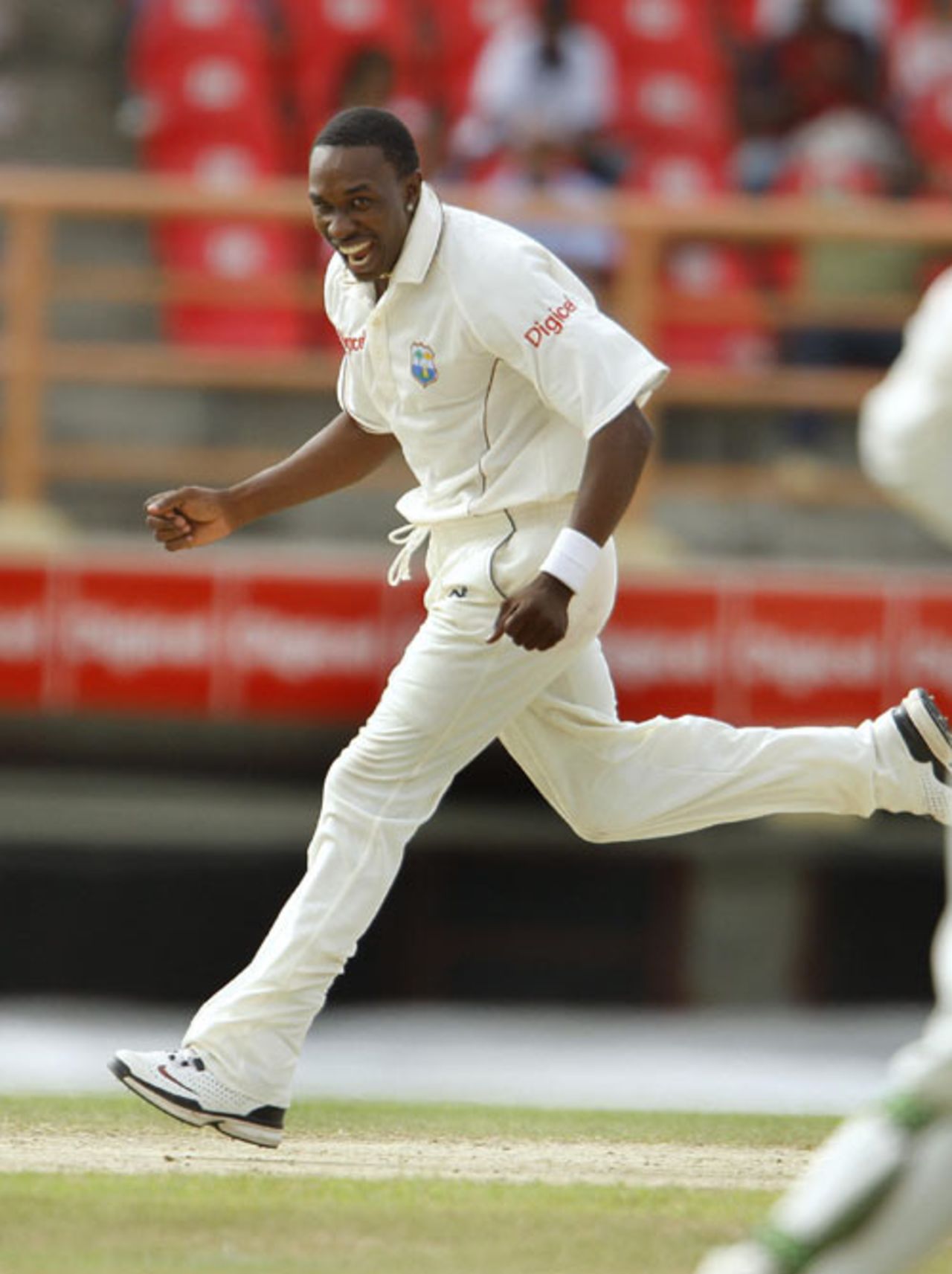 Dwayne Bravo after providing a breakthrough, West Indies v Sri Lanka, 1st Test, Guyana, 1st day, March 22, 2008