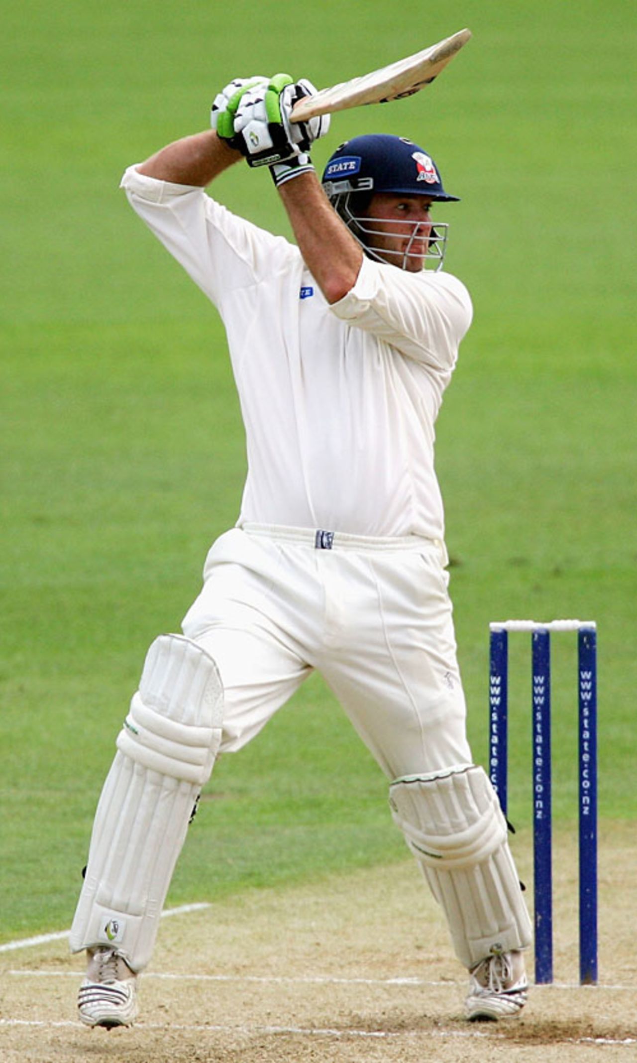 Tim McIntosh cuts for four, Auckland v Canterbury, State Championship, Eden Park, March 24, 2008