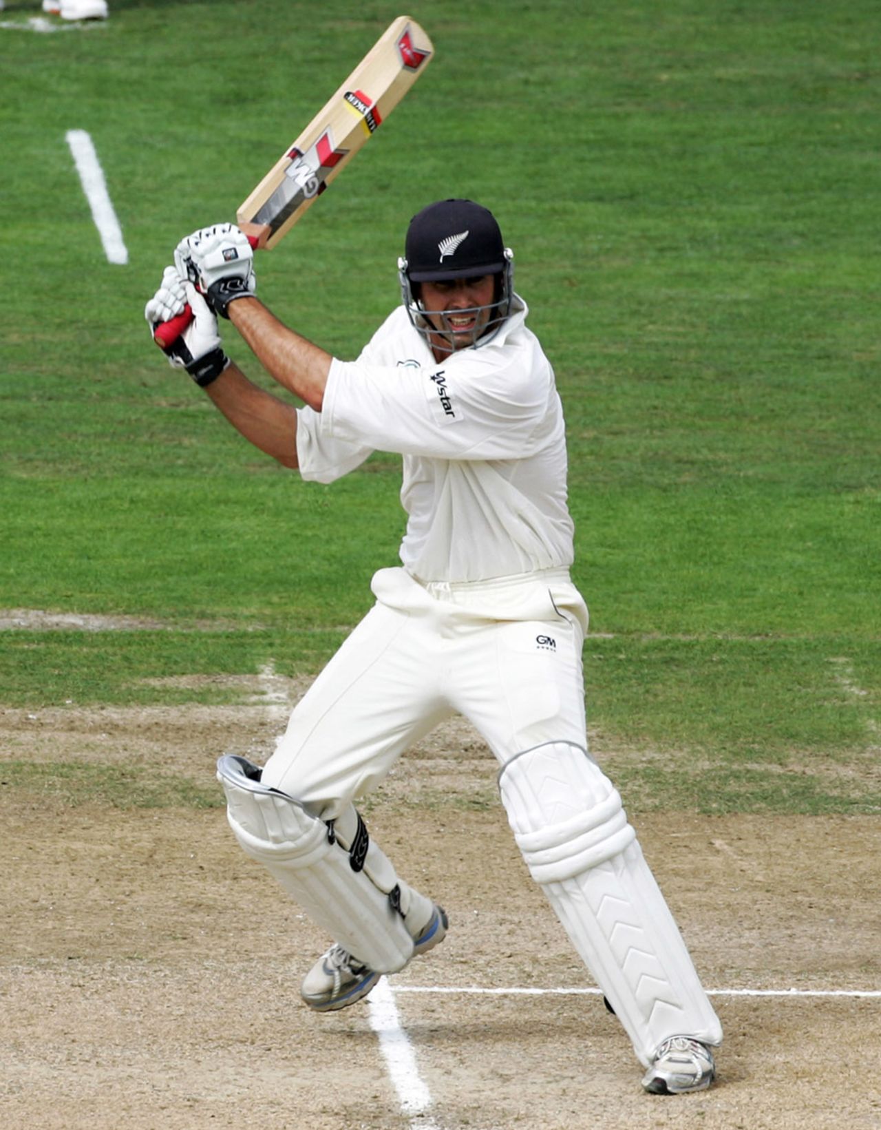 Stephen Fleming cuts behind square, New Zealand v England, 3rd Test, Napier, March 25, 2008