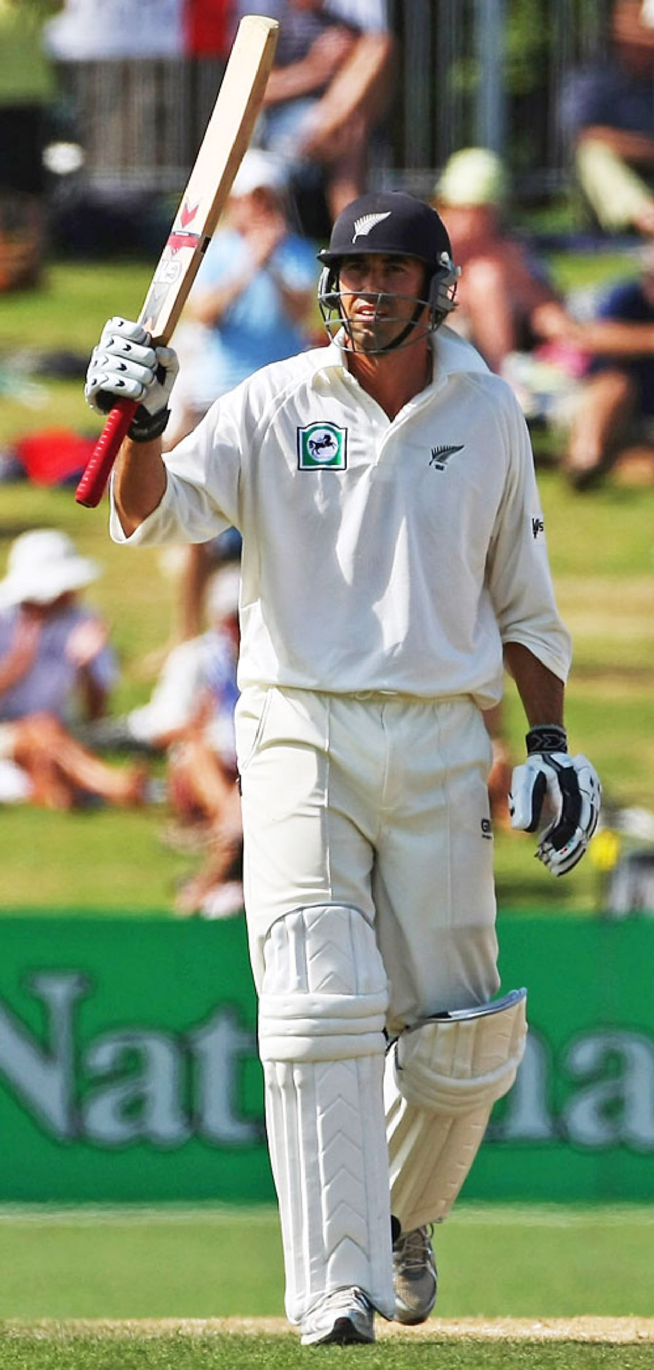 Stephen Fleming reaches his 55th - and final - Test fifty, nine of which he converted into hundreds, New Zealand v England, 3rd Test, Napier, March 25, 2008