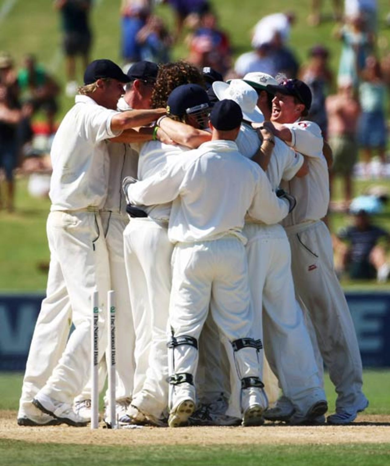 The England team are elated at their come-from-behind series victory, New Zealand v England, 3rd Test, Napier, March 26, 2008