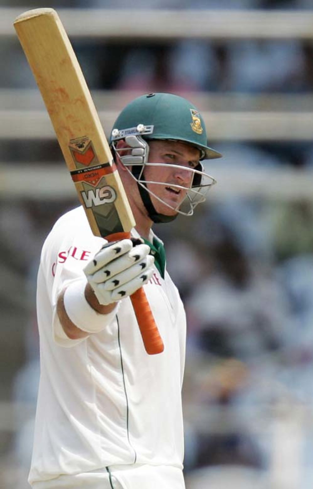 Graeme Smith made full use of good batting conditions, bringing up his fifty off 71  balls, India v South Africa, 1st Test, Chennai, 1st day, March 26, 2008 