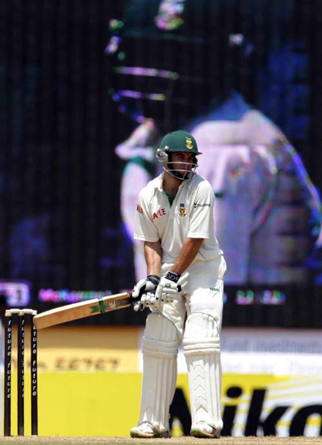 Neil McKenzie lines up to face a delivery, India v South Africa, 1st Test, Chennai, 1st day, March 26, 2008