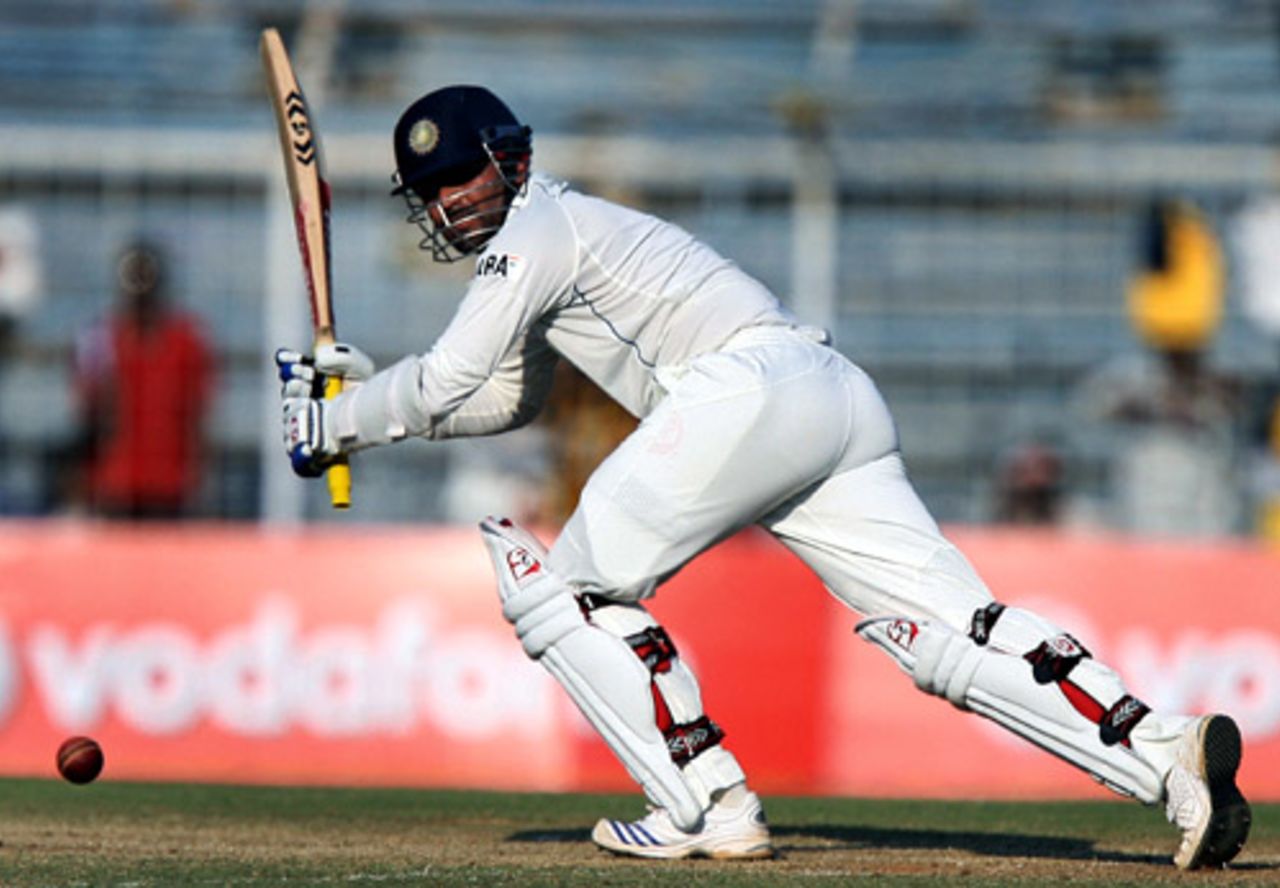 Virender Sehwag sends one racing to the boundary, India v South Africa, 1st Test, Chennai, 2nd day, March 27, 2008