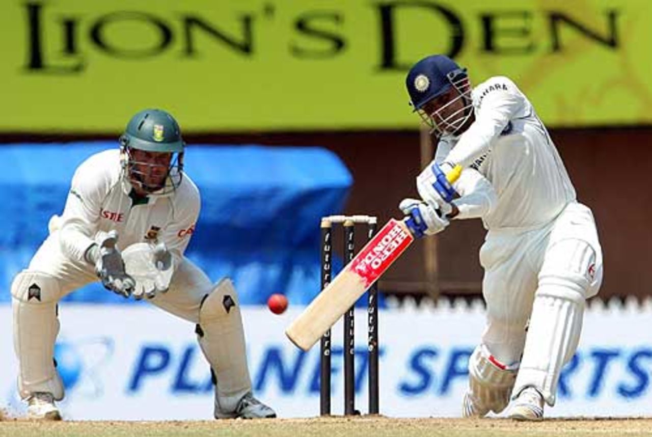 Virender Sehwag smashed the fastest triple-century in Test history, India v South Africa, 1st Test, Chennai, 3rd day, March 28, 2008