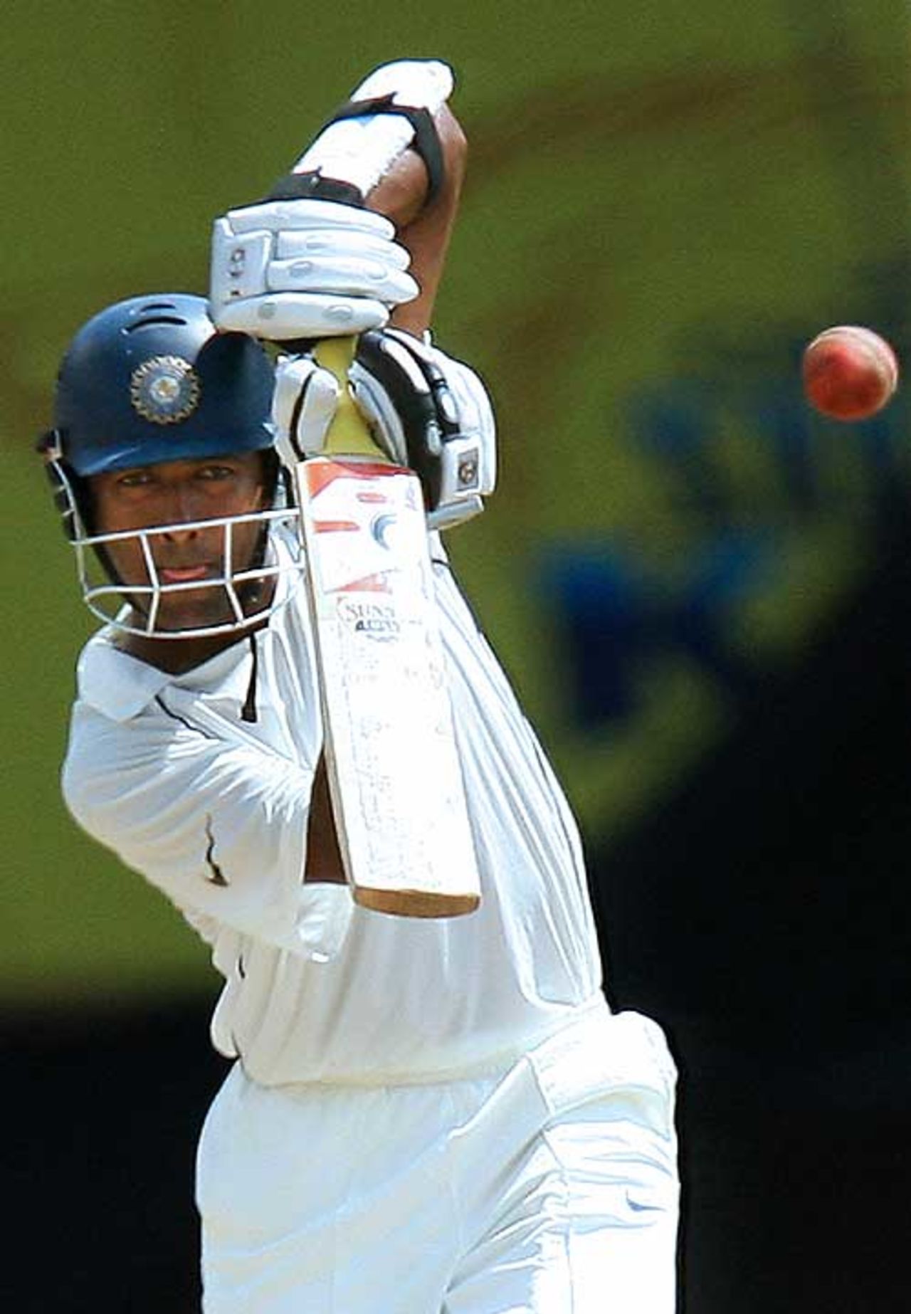 Wasim Jaffer plays a textbook shot during his 73, India v South Africa, 1st Test, Chennai, 3rd day, March 28, 2008