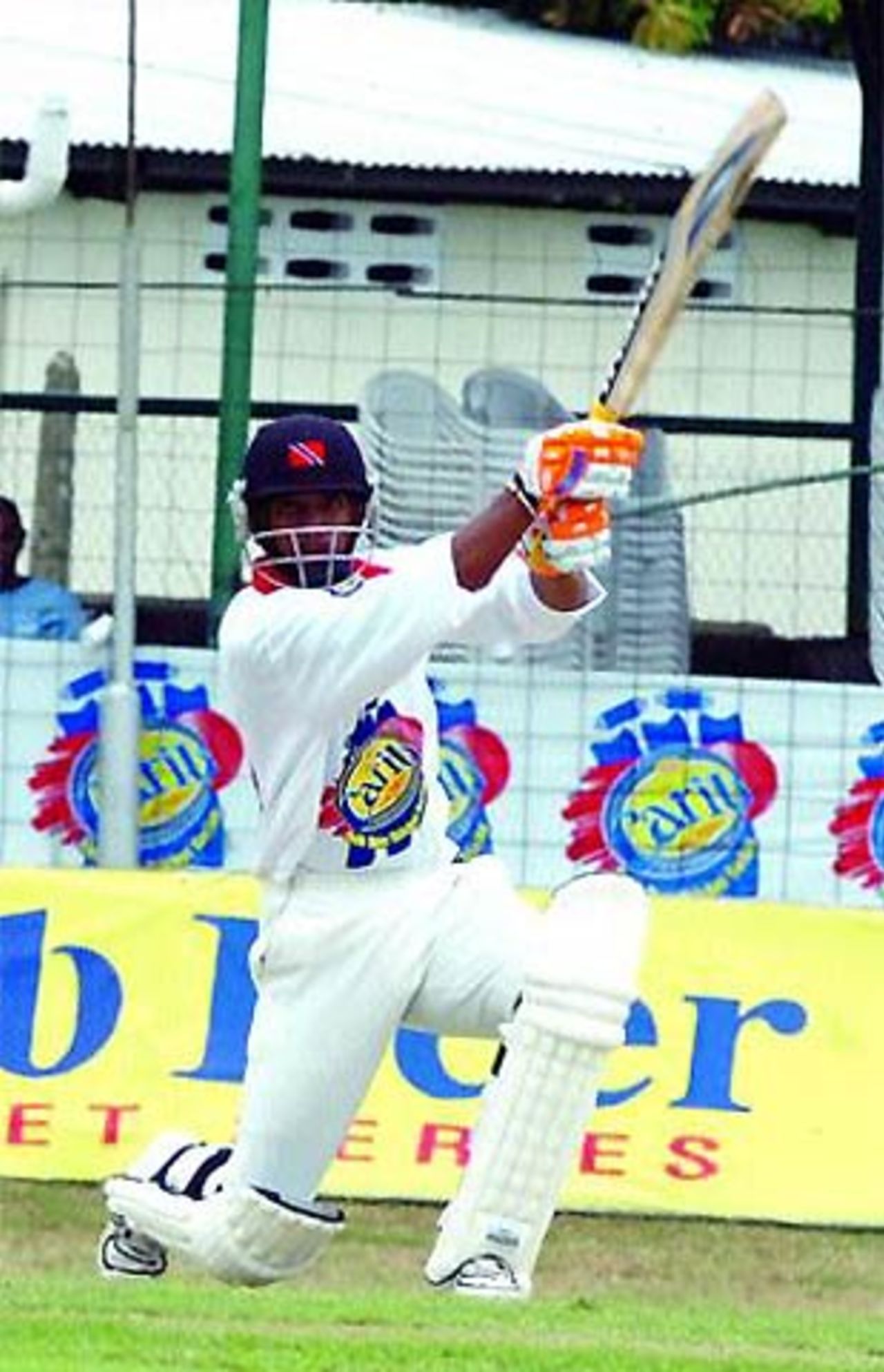 William Perkins drives during his 41, Trinidad & Tobago v Barbados, Carib Beer Series, 7th round, 1st day, Port of Spain, March 28, 2008