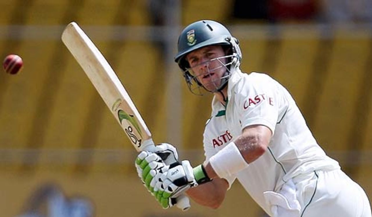 AB de Villiers eases one off his hips during the course of his century, India v South Africa, 2nd Test, Ahmedabad, 2nd day, April 4, 2008