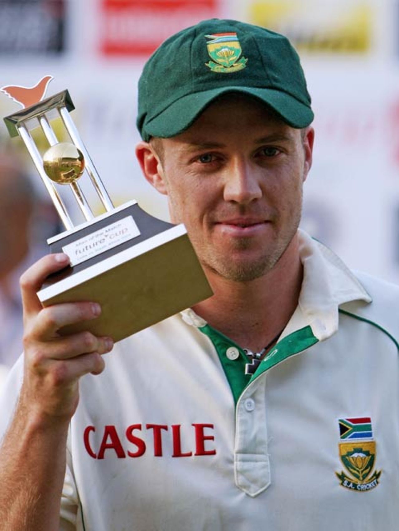 AB de Villiers' double-century fetched him the Man-of-the-Match award, India v South Africa, 2nd Test, Ahmedabad, 3rd day, April 5, 2008