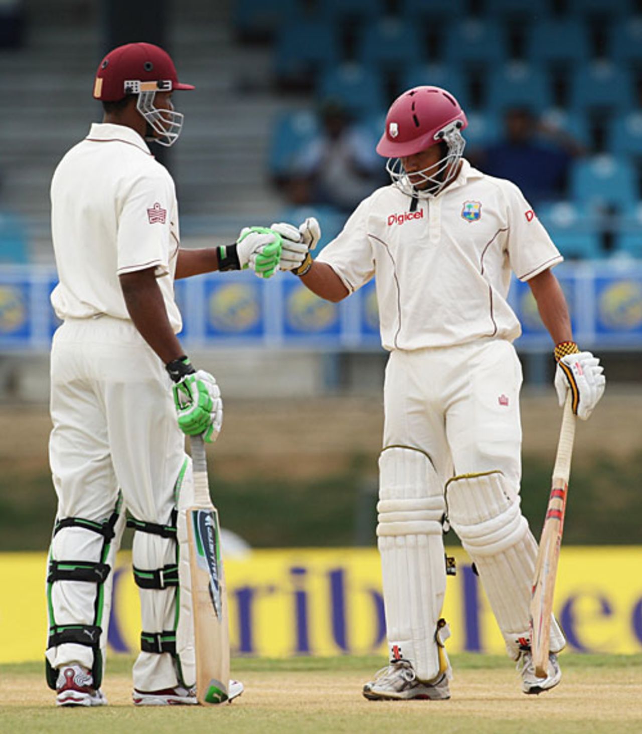 Ramnaresh Sarwan and Marlon Samuels added 49 for the third wicket,  West Indies v Sri Lanka, 2nd Test, Trinidad, 4th day, April 6, 2008 
