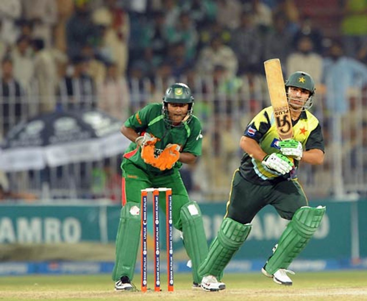 Salman Butt works one through midwicket during his 76, Pakistan v Bangladesh, 2nd ODI, Faisalabad, April 11, 2008 