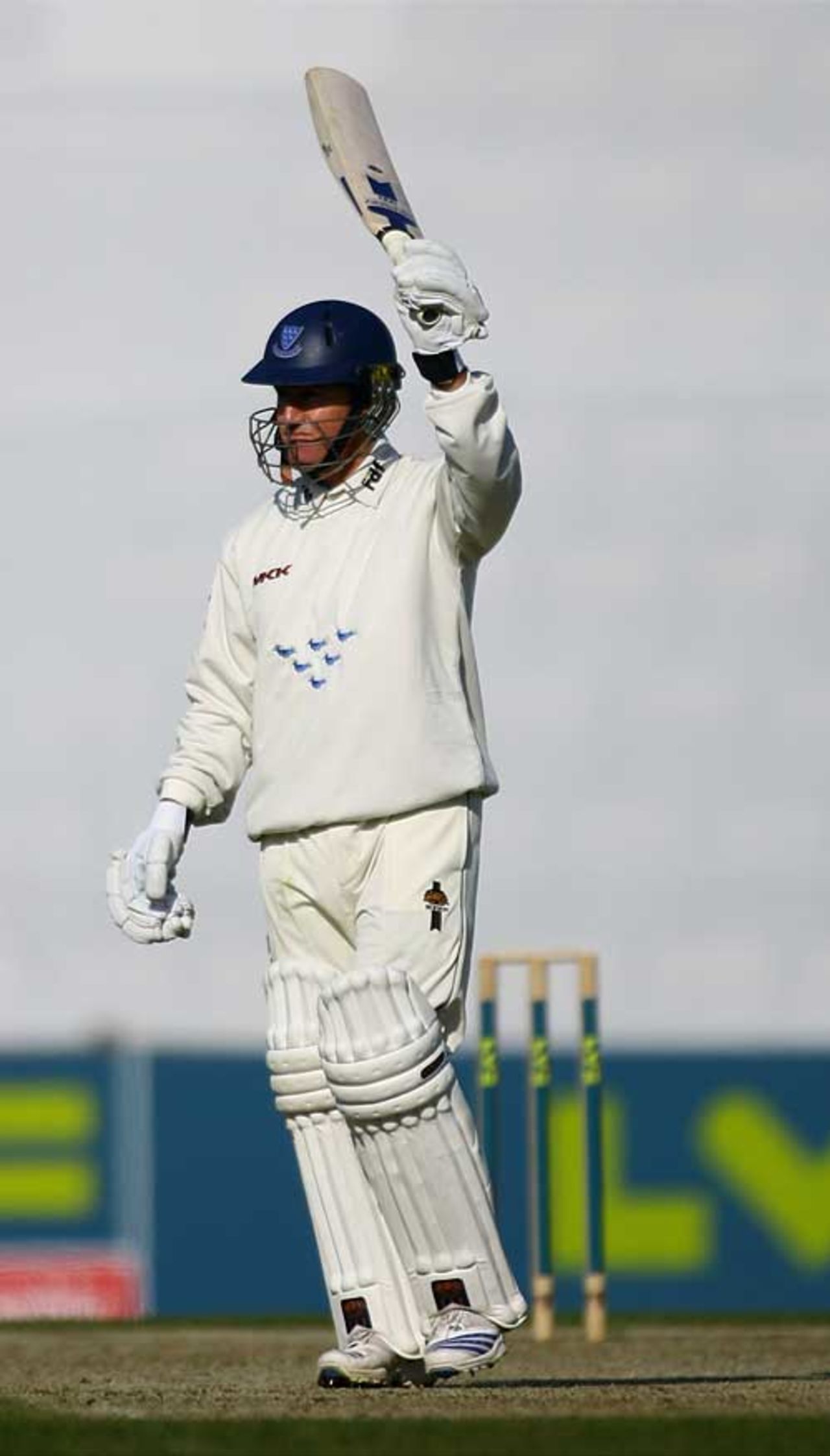 Murray Goodwin acknowledges his century, Hampshire v Sussex, Southampton, April 16, 2008