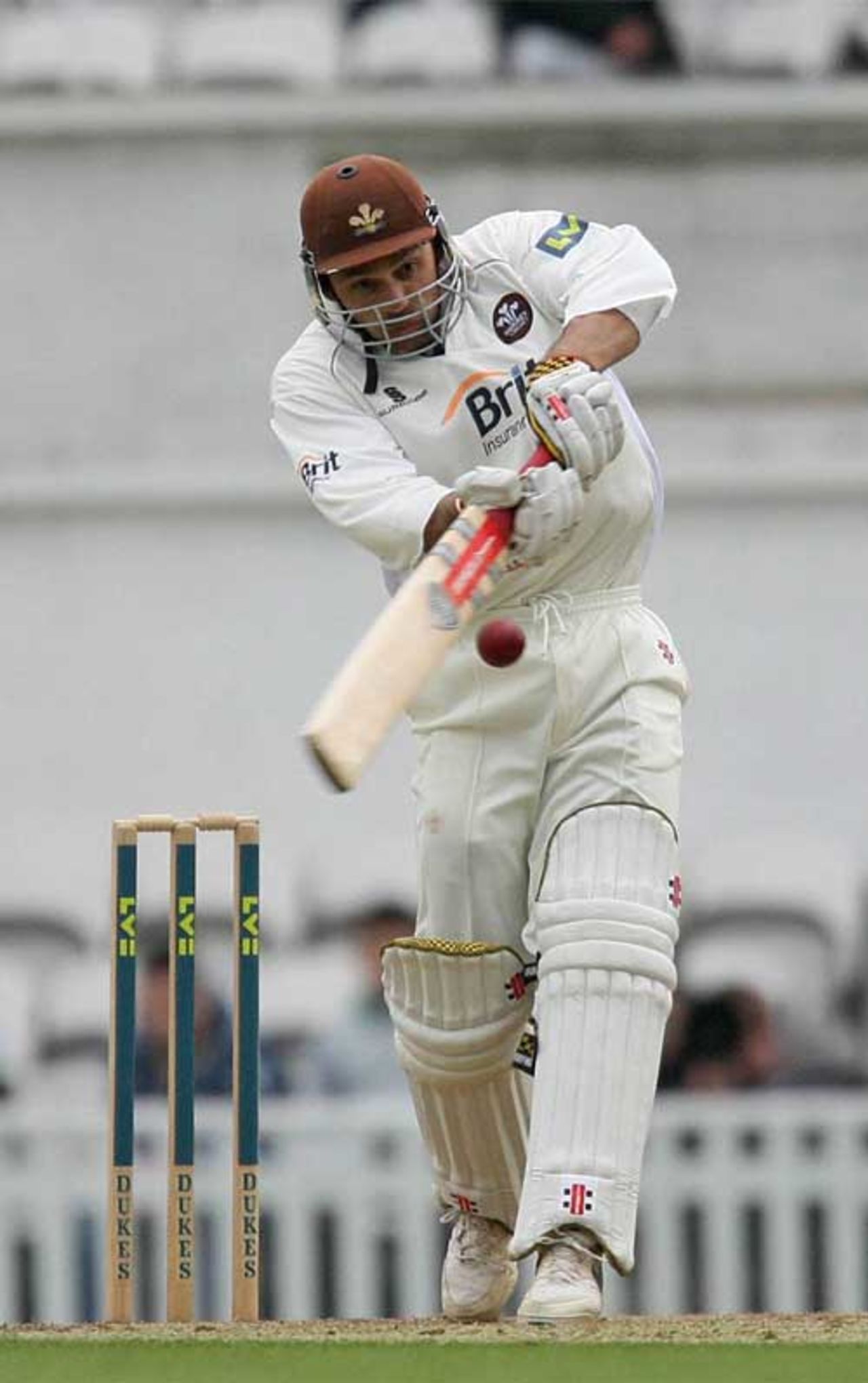 Mark Ramprakash pulls to bring up his century, Surrey v Lancashire, County Championship, The Oval, April 16, 2008