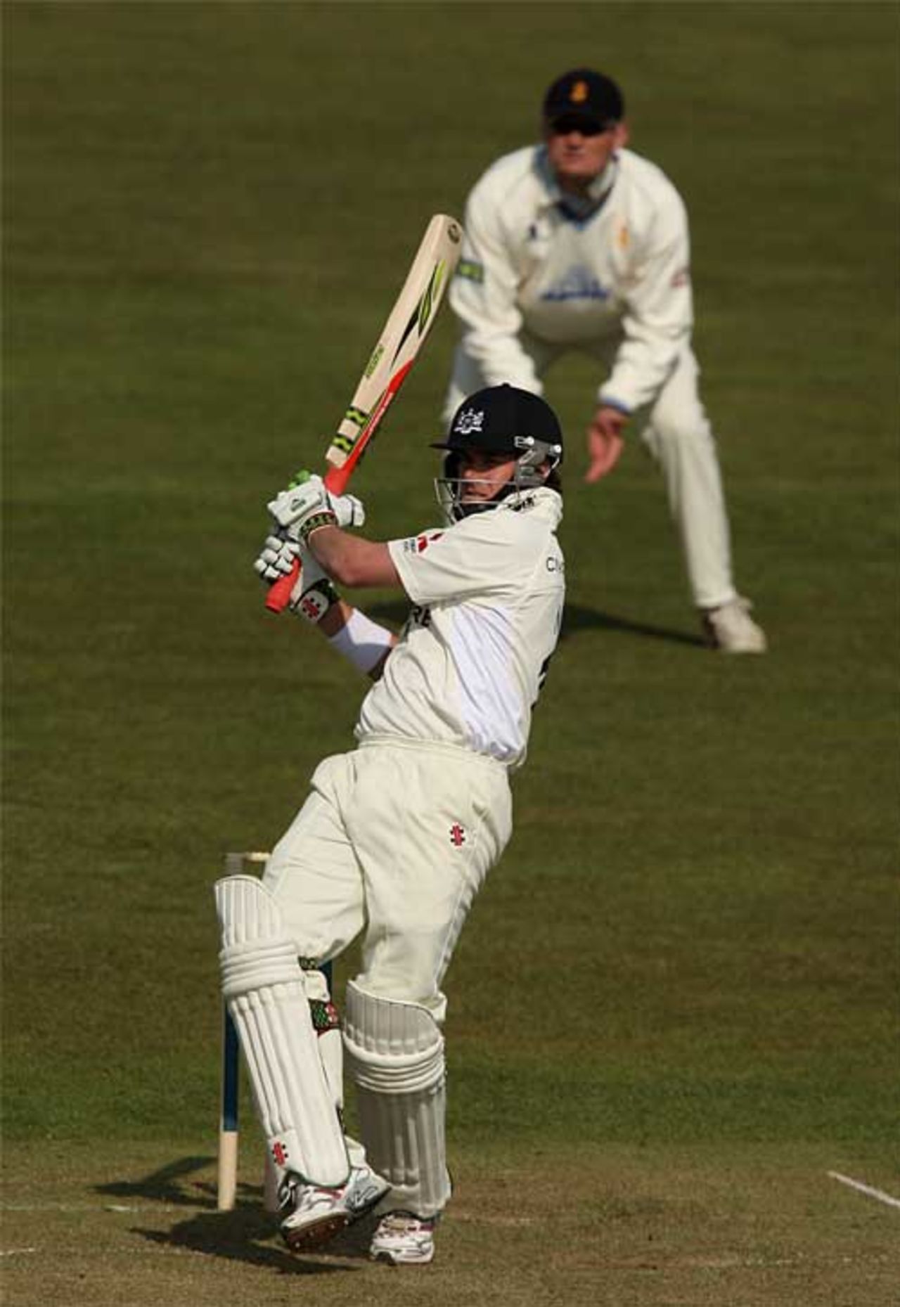 Marcus North unleashes a rasping pull and helps build a lead for Gloucestershire, Gloucestershire v Derbyshire, Bristol, April 16, 2008