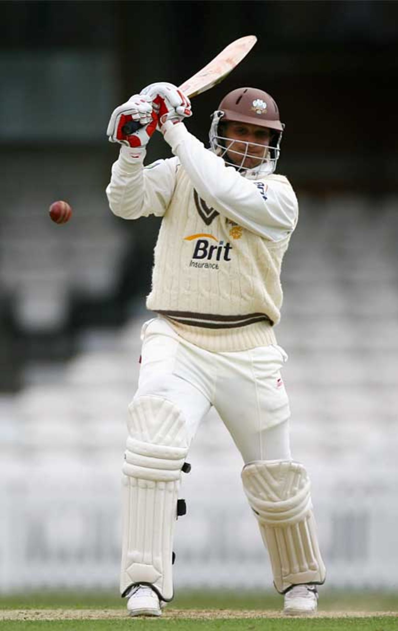 Mark Butcher drives during his 120, Surrey v Lancashire, County Championship, The Oval, April 17, 2008