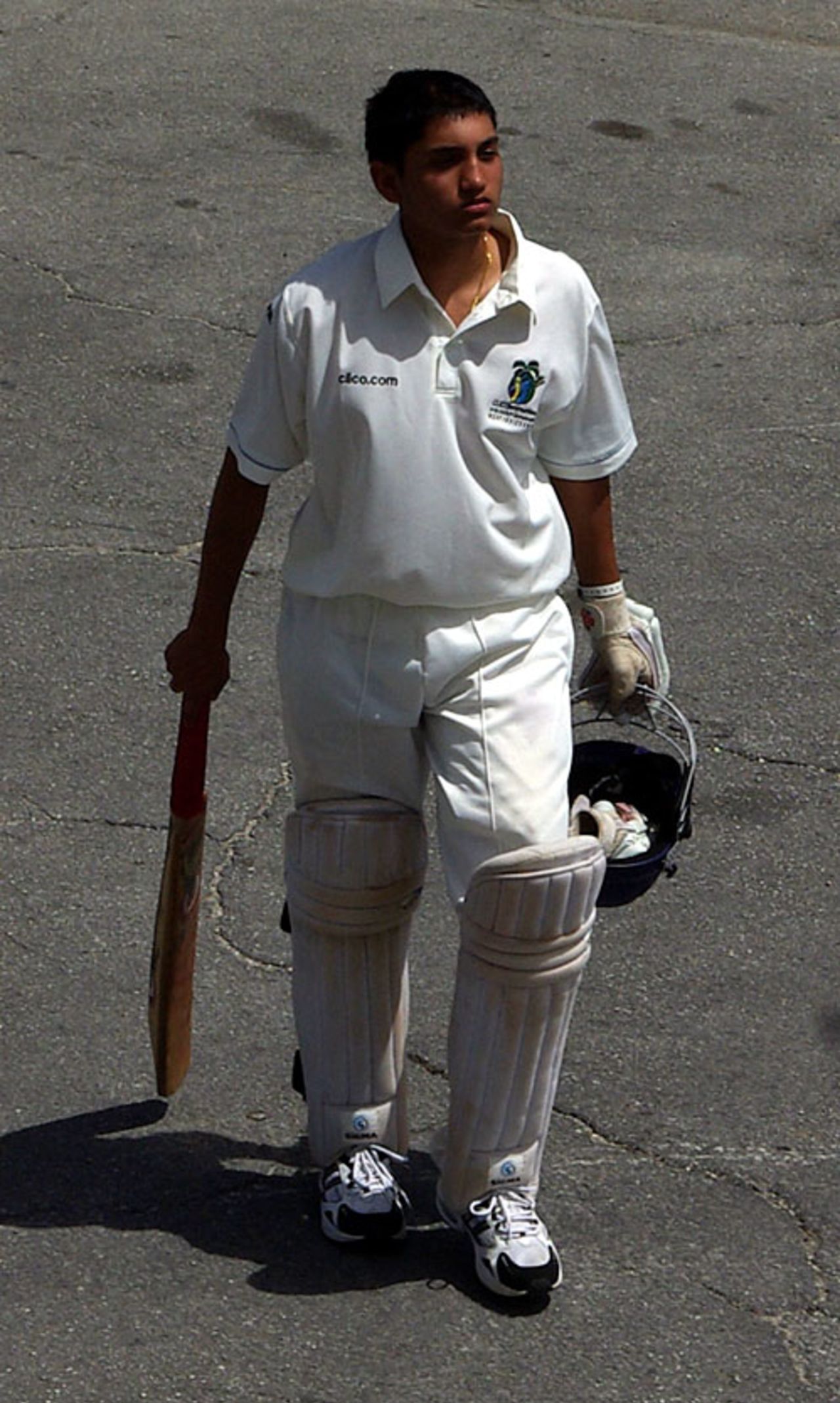 Abhijit Joshi returns after making exactly 50, West Indies v ICC Americas XI, International Under-15 Championship, St Kitts, April 22, 2008