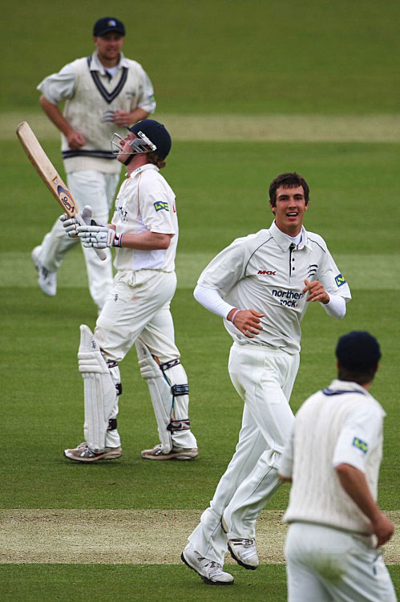Jamie Dalrymple is aghast after mis-hooking Steven Finn to fine leg, Middlesex v Glamorgan, County Championship, Lord's, April 25, 2008