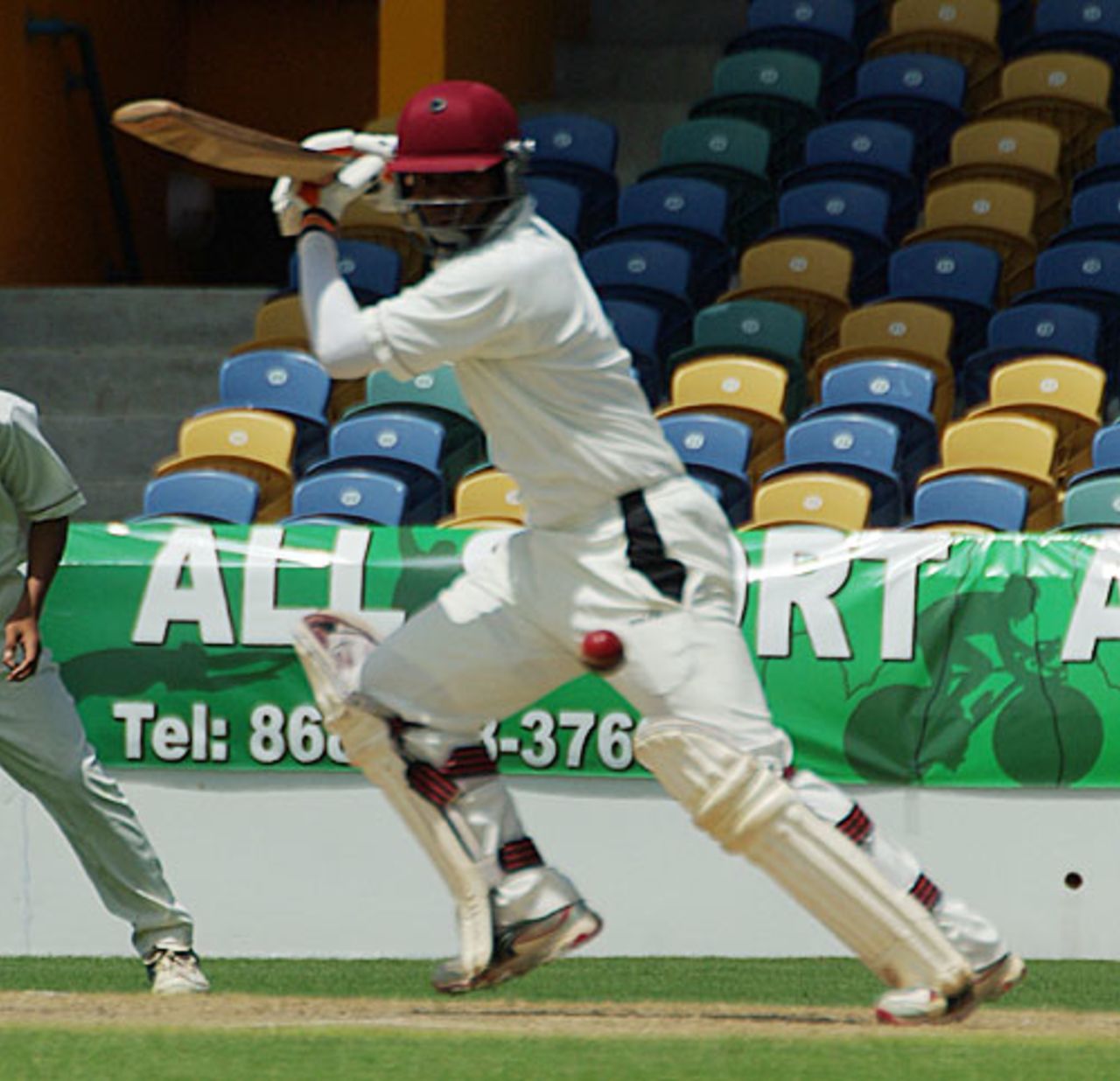 John Campbell on his way to 112, West Indies v Bangladesh, CLICO International U-15 Championship, Trinidad, April 27, 2008