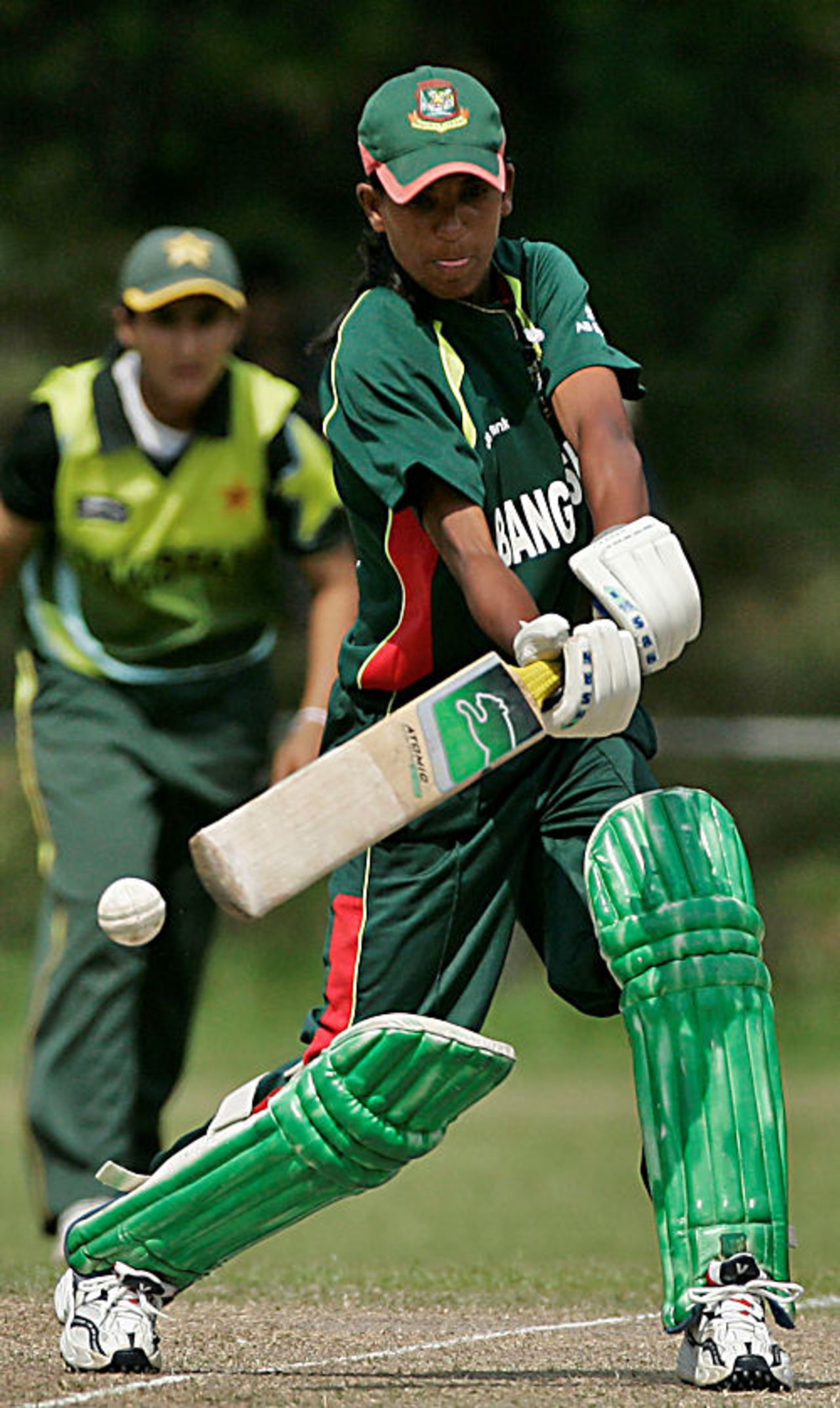Salma Khatun cuts on her way to a half-century, Bangladesh v Pakistan, Kurunegala, Women's Asia Cup, May 3, 2008