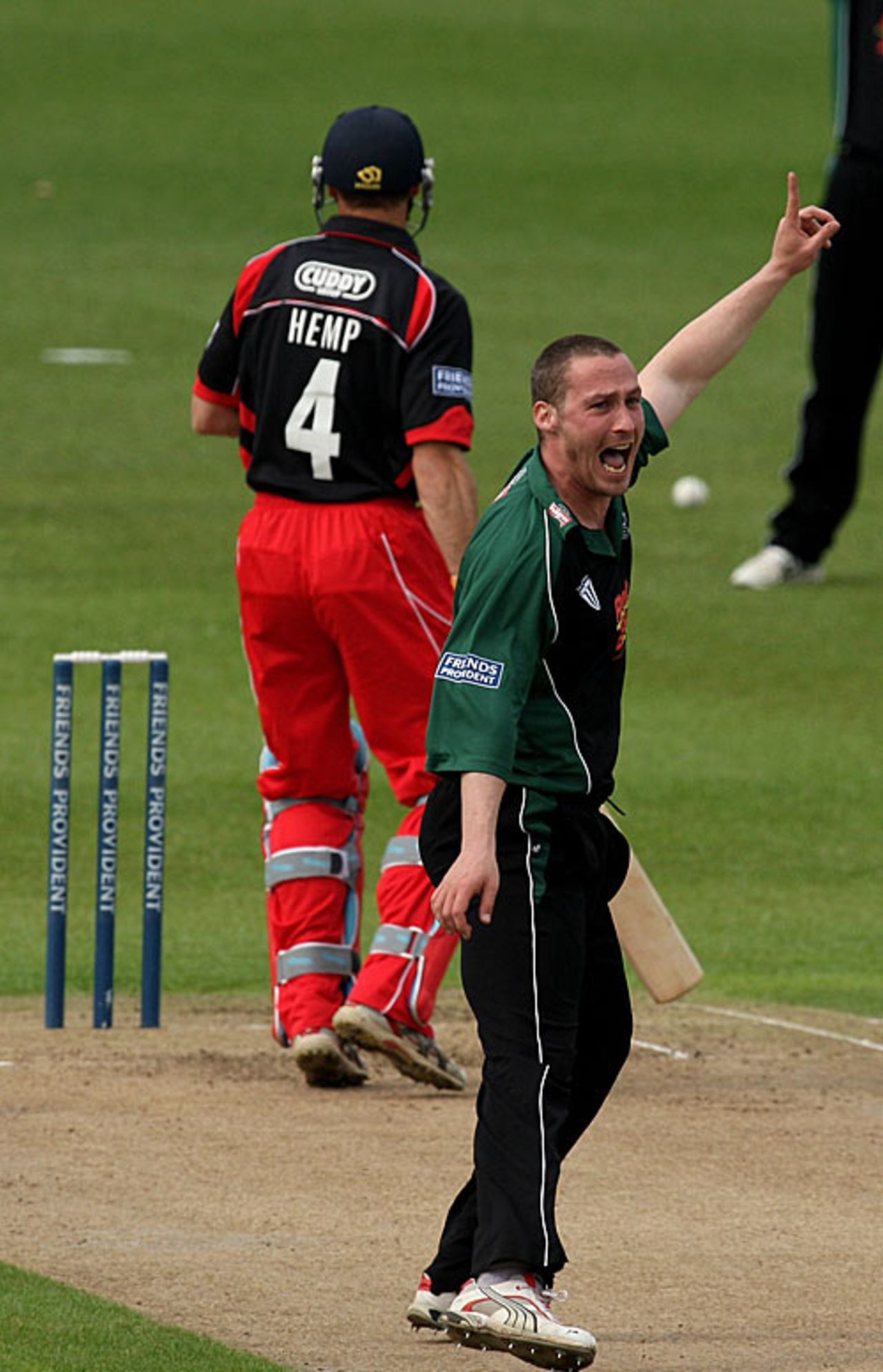 Simon Jones appeals unsuccessfully for the wicket of David Hemp, Worcestershire v Glamorgan, Friends Provident Trophy, New Road, May 5, 2008