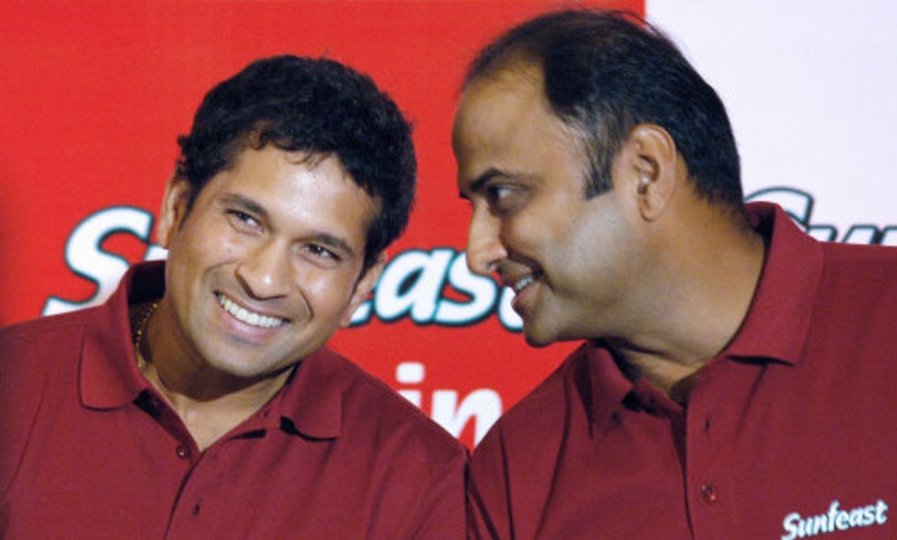 Sachin Tendulkar and Charu Sharma attend a promotional event, Mumbai, November 10, 2006 