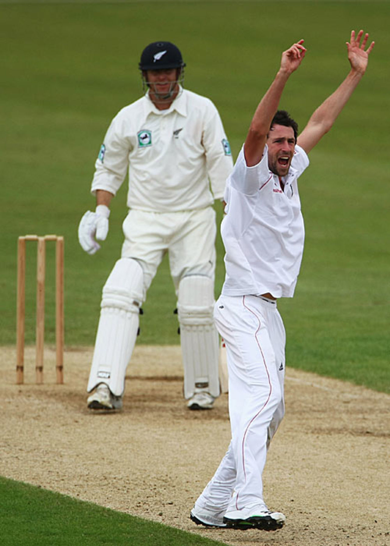 Graham Onions celebrates the wicket of Aaron Redmond, England Lions v New Zealanders, The Rose Bowl, May 10, 2008