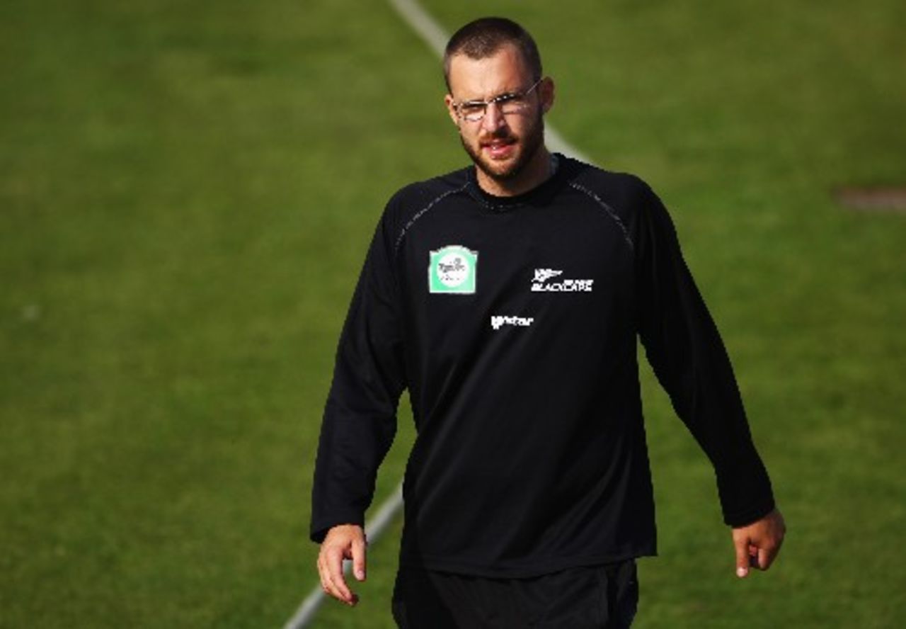 Daniel Vettori walks the boundary as his team-mates play, England Lions v New Zealanders, The Rose Bowl, May 10, 2008