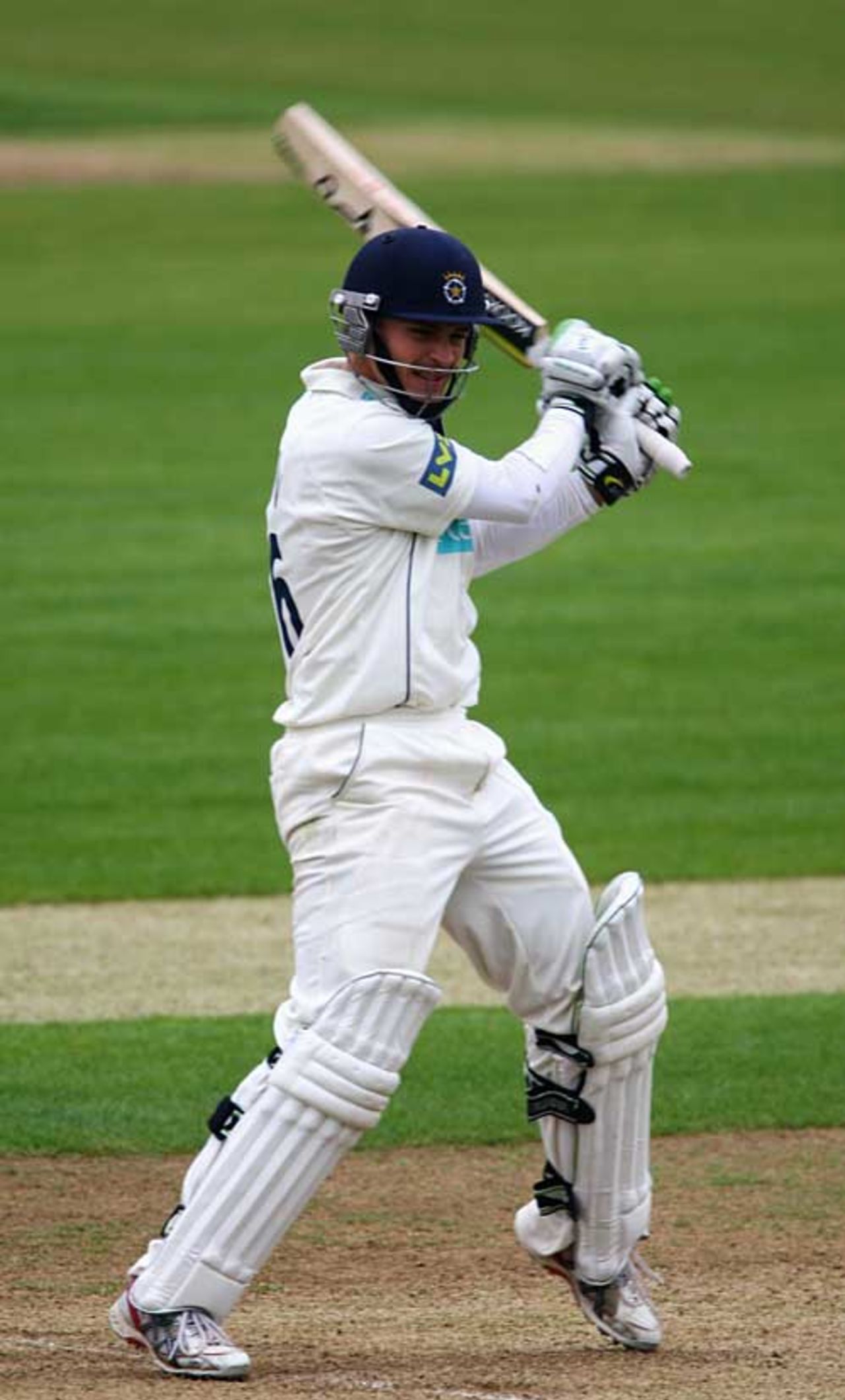 Michael Brown cuts hard as he passes fifty, Hampshire v Surrey, County Championship, The Rose Bowl, May 15, 2008