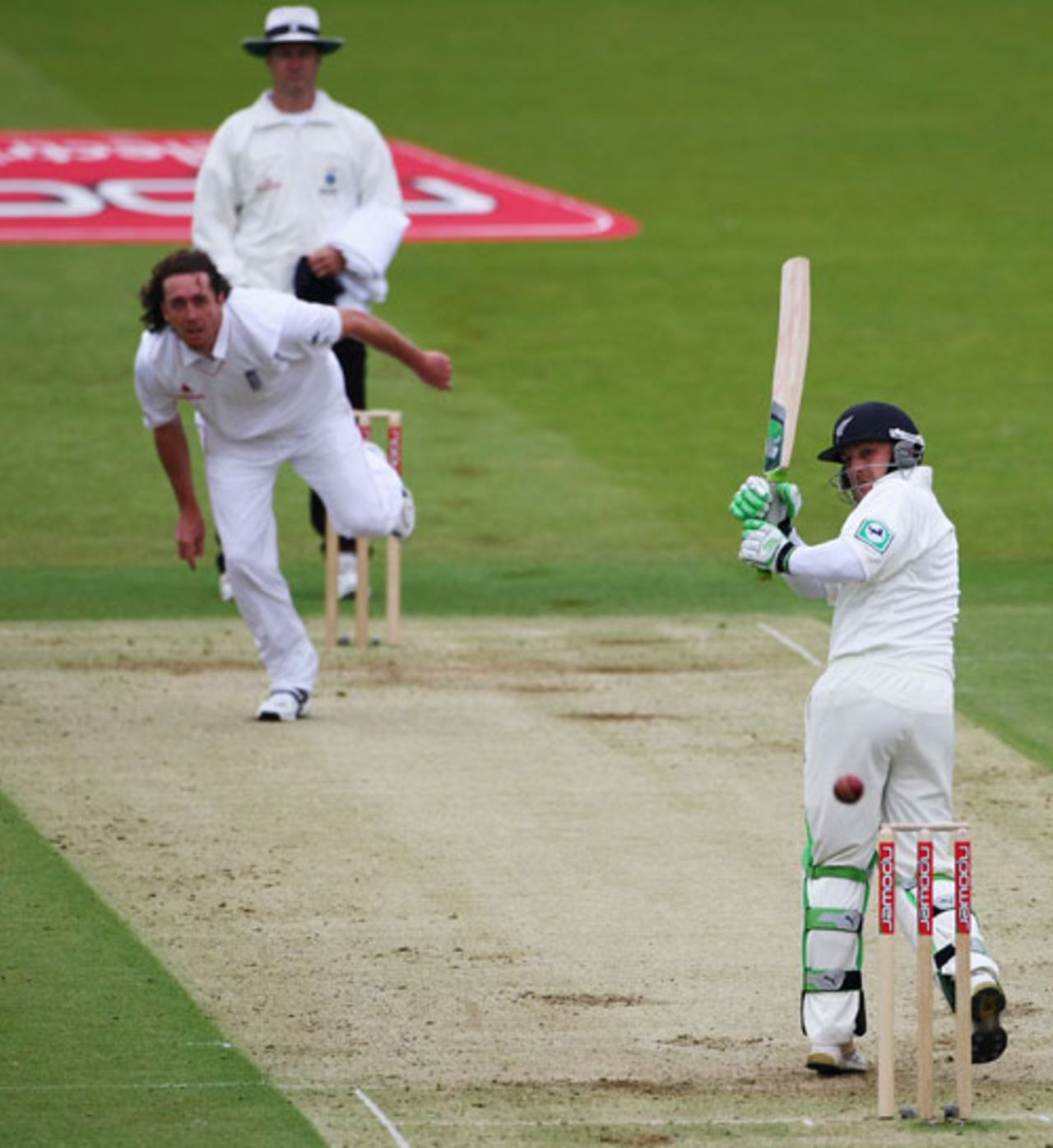 Ryan Sidebottom sends one down the leg side, 1st Test, Lord's, 1st day, May 15, 2008