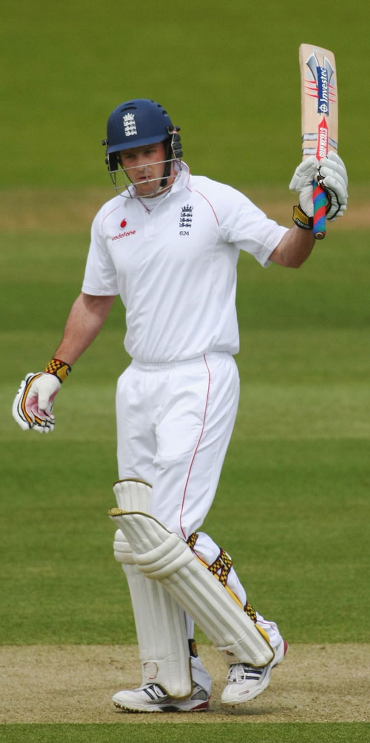 Andrew Strauss celebrates his half-century, England v New Zealand, 1st Test, Lord's, May 18, 2008