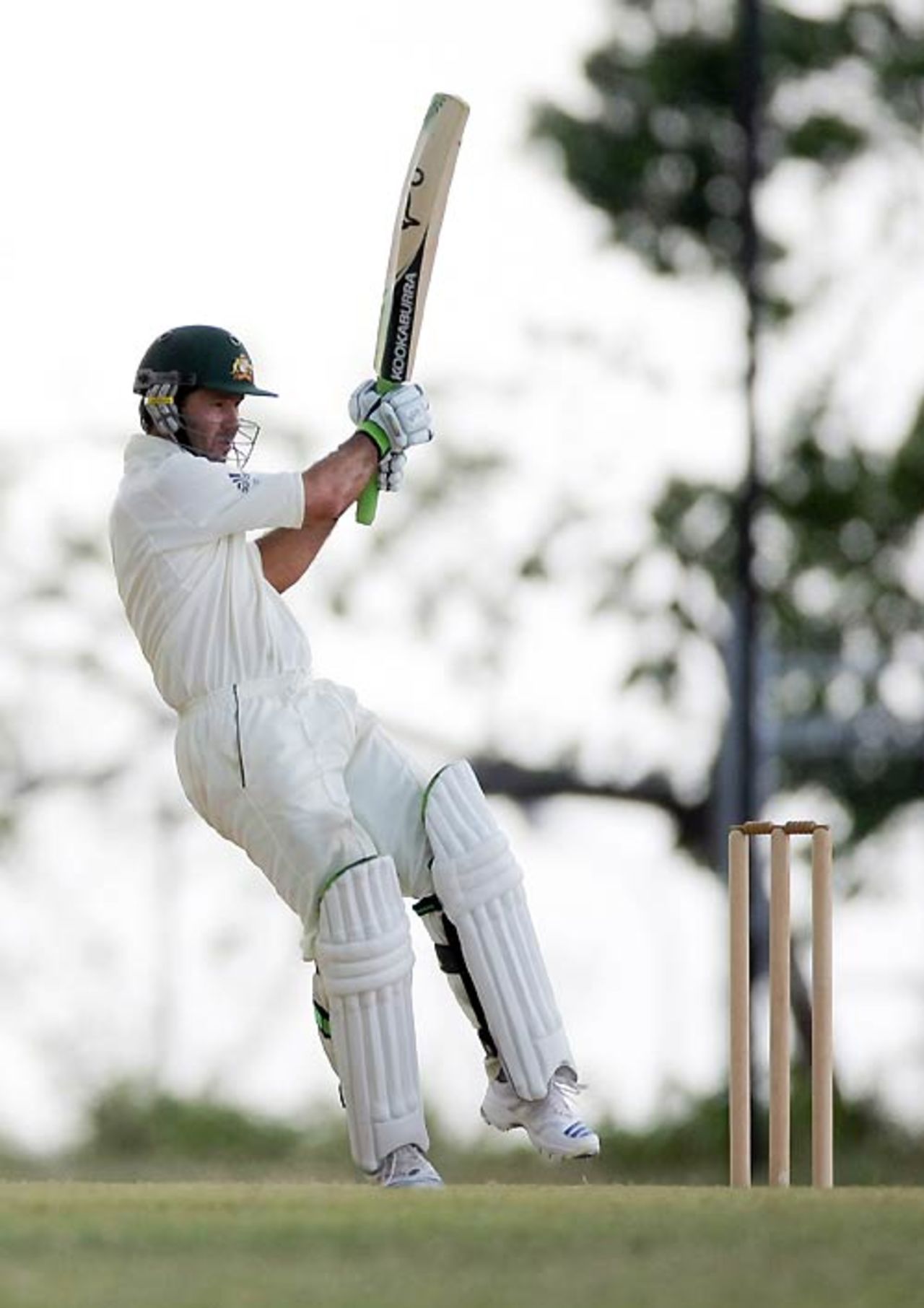 Ricky Ponting scored 20 before rain intervened, Jamaica XI v Australians, Trelawny Stadium, 3rd day, May 18, 2008