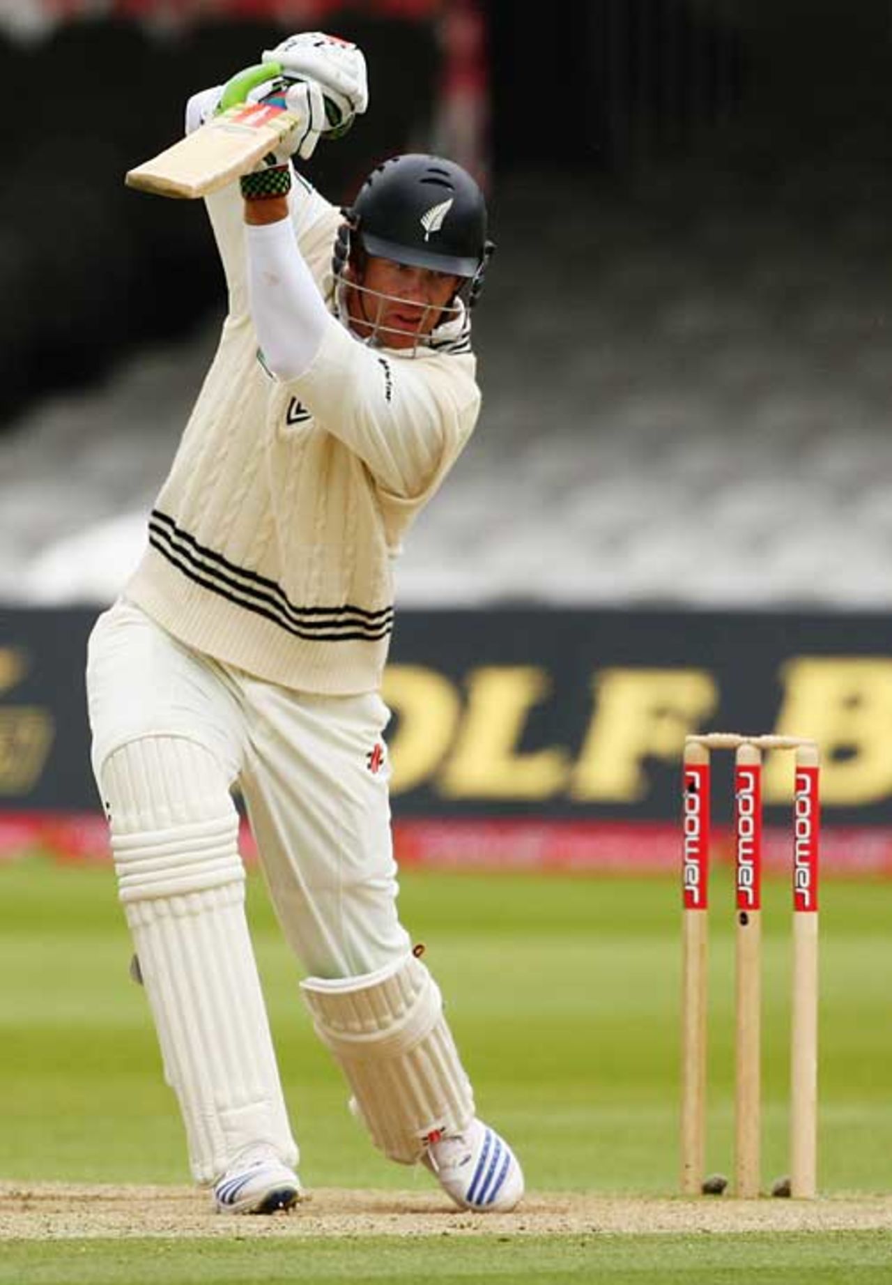 Jacob Oram drives during his confidence-building innings, England v New Zealand, 1st Test, Lord's, May 19, 2008