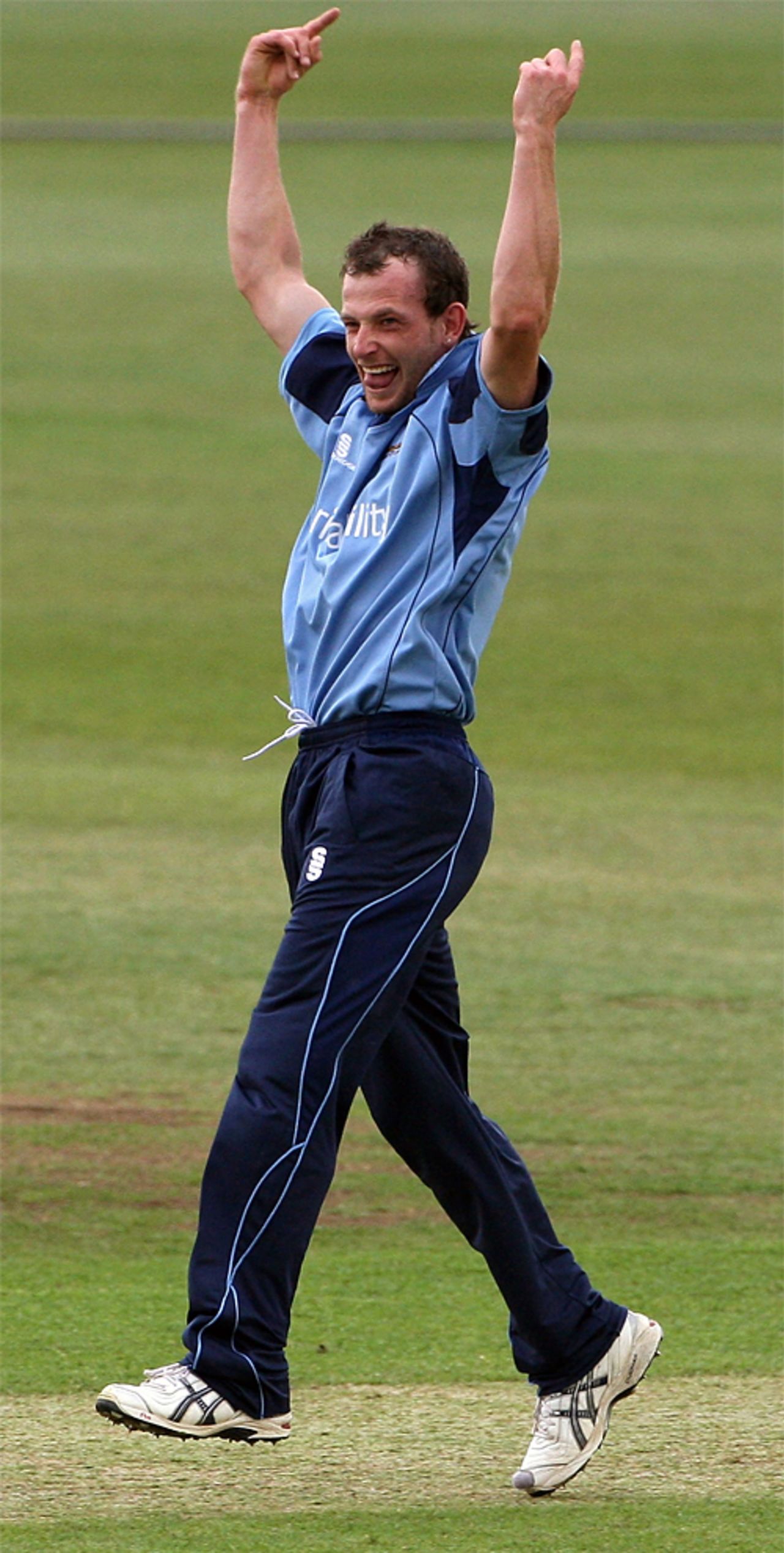 Graham Wagg celebrates, as did the rest of his team on beating Lancashire, Derbyshire v Lancashire, Friends Provident Trophy, Derby, May 22, 2008