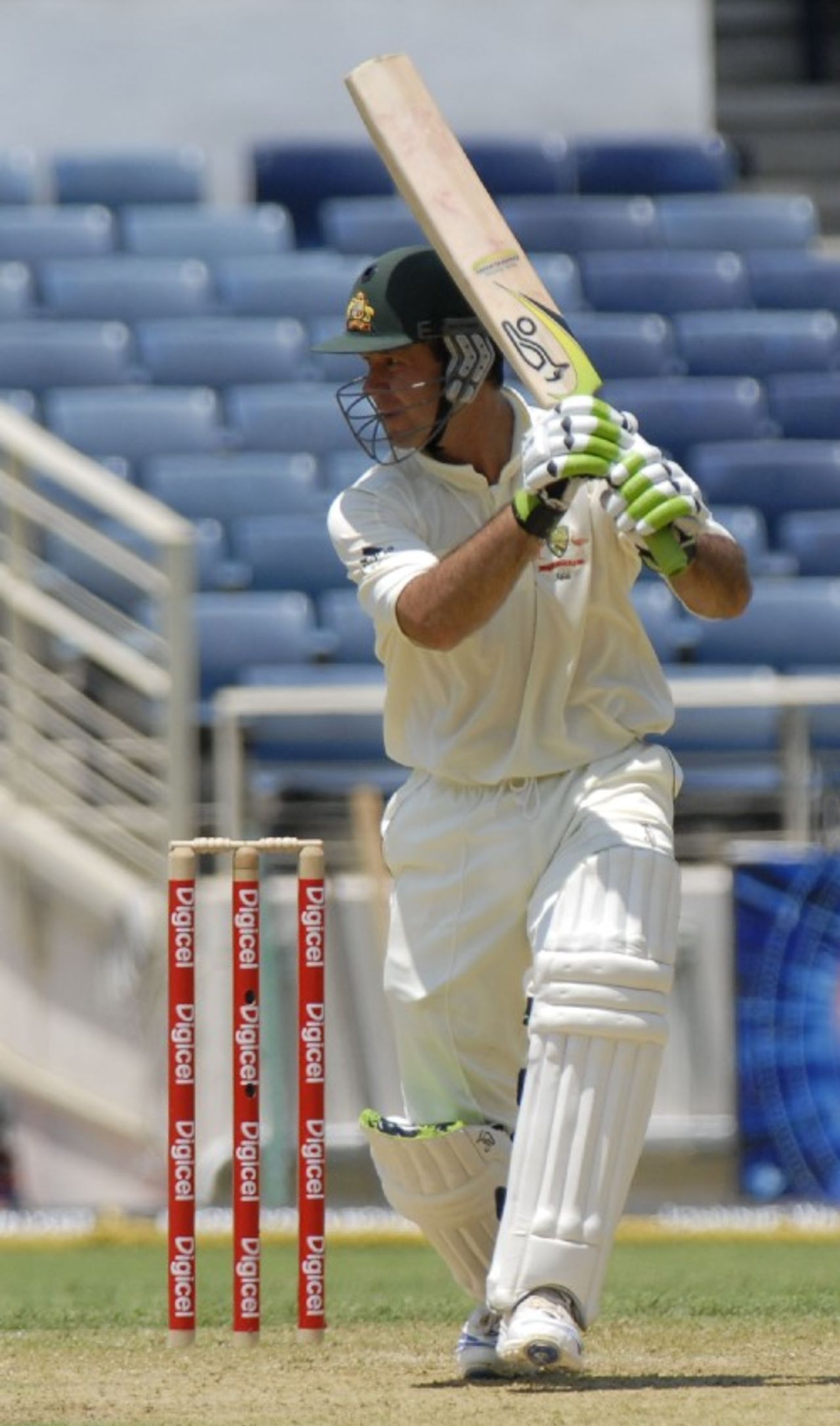 Ricky Ponting drives square of the wicket, West Indies v Australia, 1st Test, Jamaica, May 22, 2008