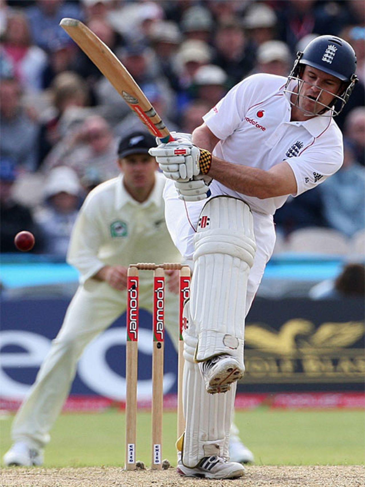 Andrew Strauss made 60, England v New Zealand, 2nd Test, Old Trafford, May 24, 2008