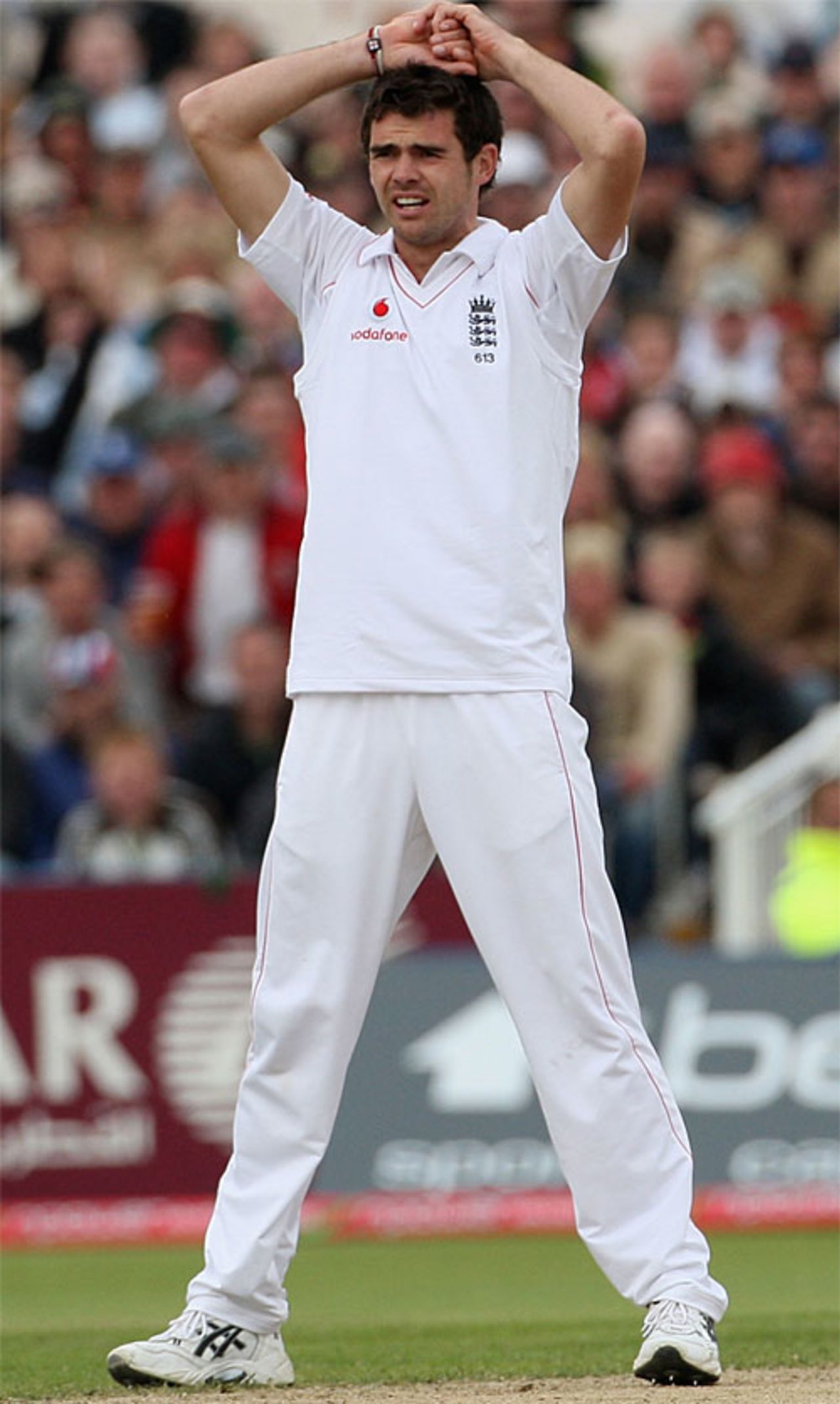 James Anderson can't believe it, England v New Zealand, 2nd Test, Old Trafford, May 25, 2008
