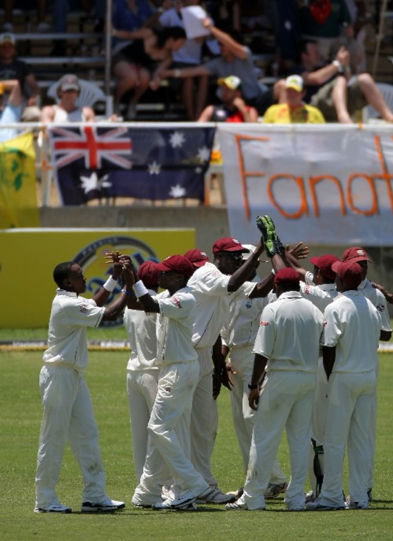West Indies celebrate a wicket, West Indies v Australia, 1st Test, Jamaica, May 25, 2008