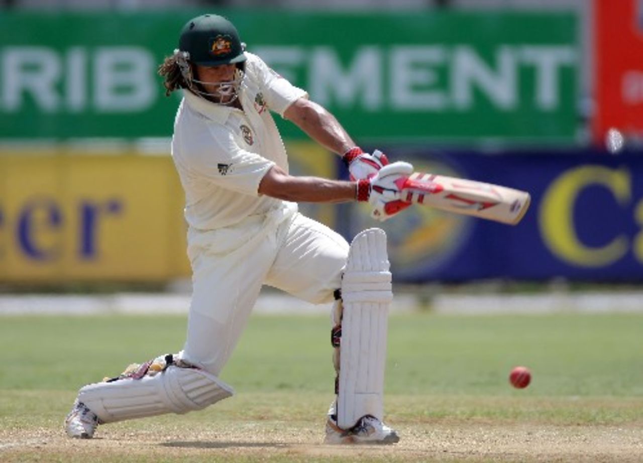 Andrew Symonds drives through the covers, West Indies v Australia, 1st Test, Jamaica, May 25, 2008