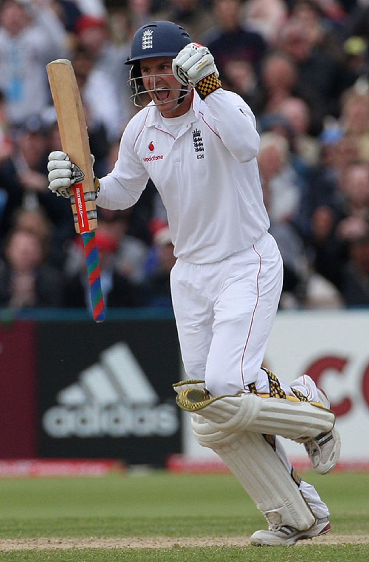 Andrew Strauss celebrates his 12th Test century, England v New Zealand, 2nd Test, Old Trafford, May 25, 2008