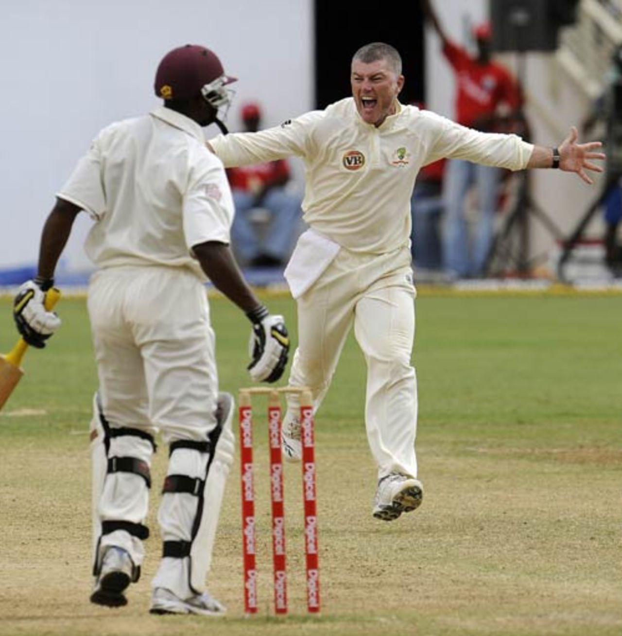 Stuart MacGill picks up a late wicket, West Indies v Australia, 1st Test, Jamaica, May 26, 2008