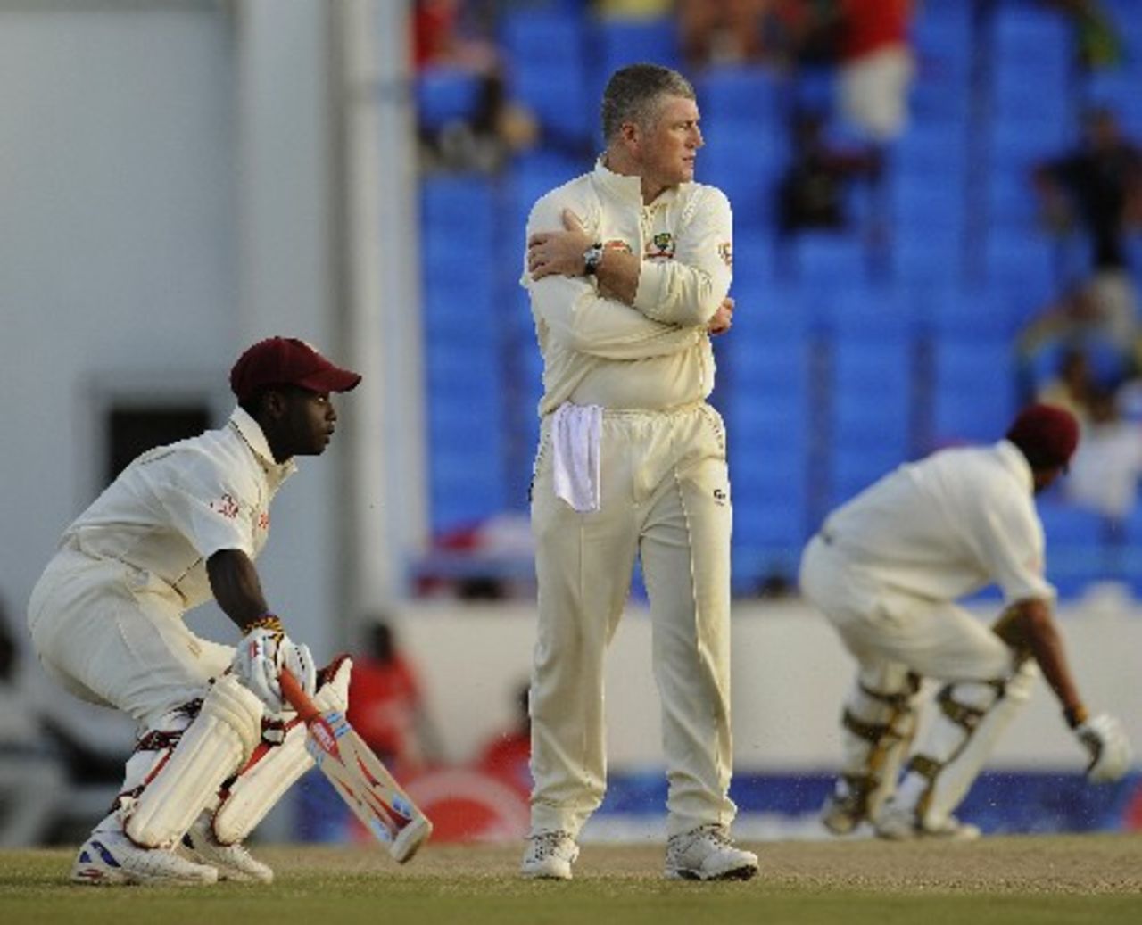 Stuart MacGill watches another ball sail away into the outfield, West Indies v Australia, 2nd Test, Antigua, May 31, 2008